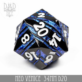 Neo Venice Metal 34mm D20 - Bards & Cards