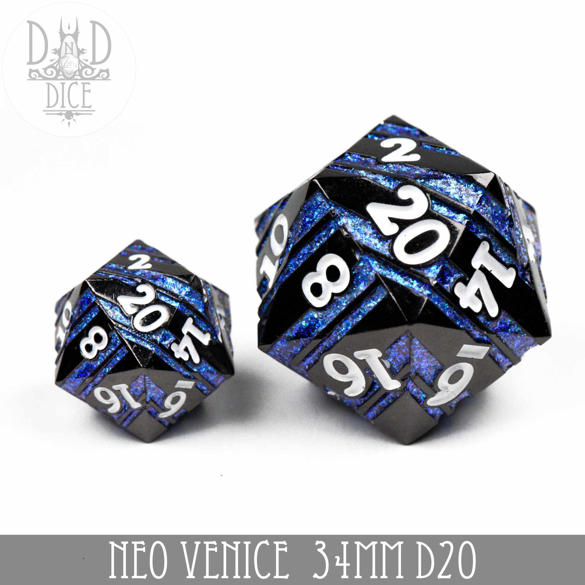 Neo Venice Metal 34mm D20 - Bards & Cards