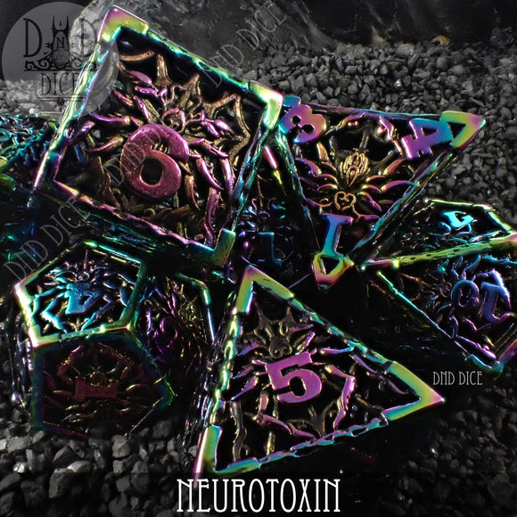 Neurotoxin Metal Dice Set (Gift Box) - Bards & Cards