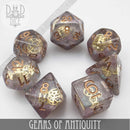 Gears of Antiquity Dice Set - Bards & Cards