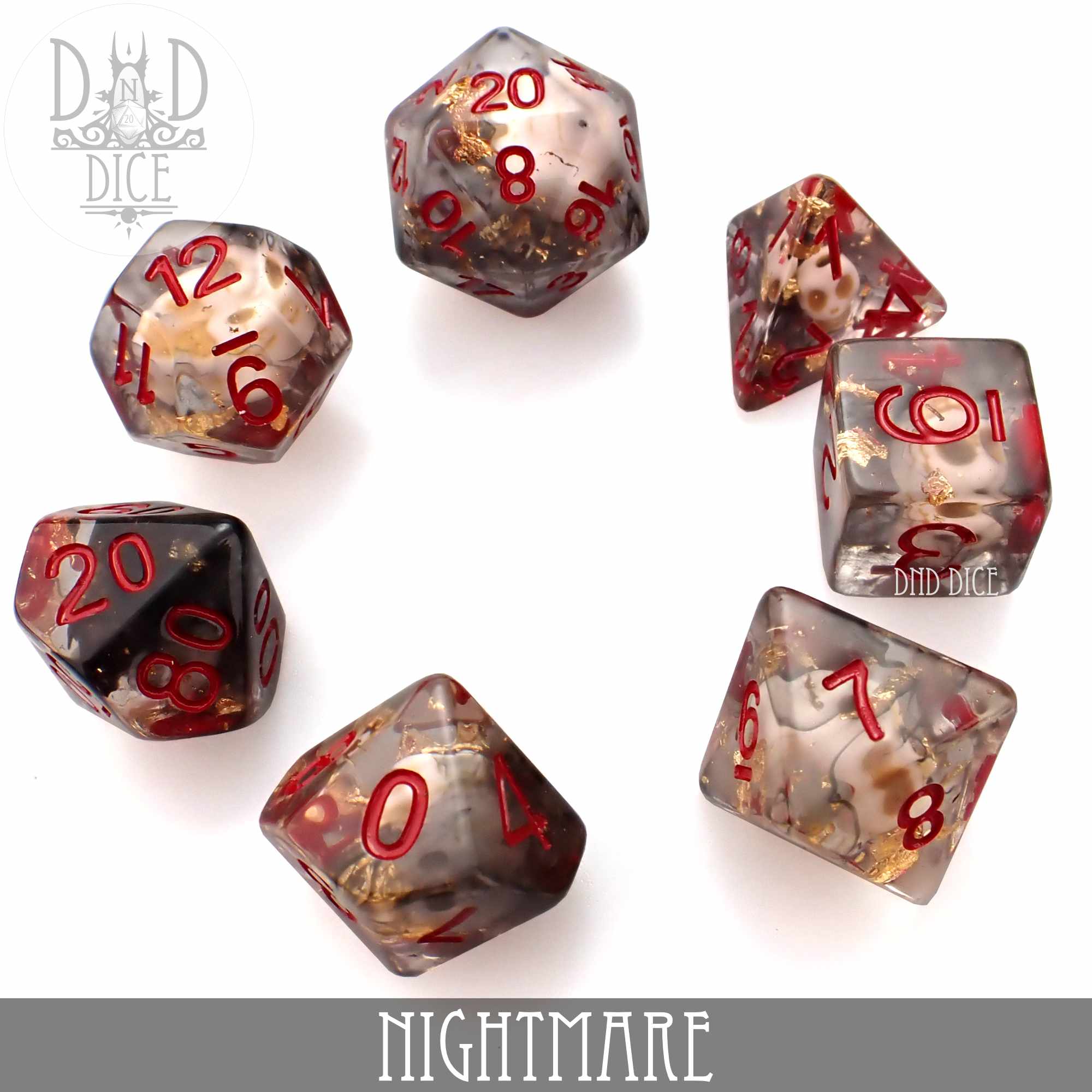 Nightmare Dice Set - Bards & Cards