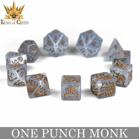 One Punch Monk 11 Dice Set - Bards & Cards