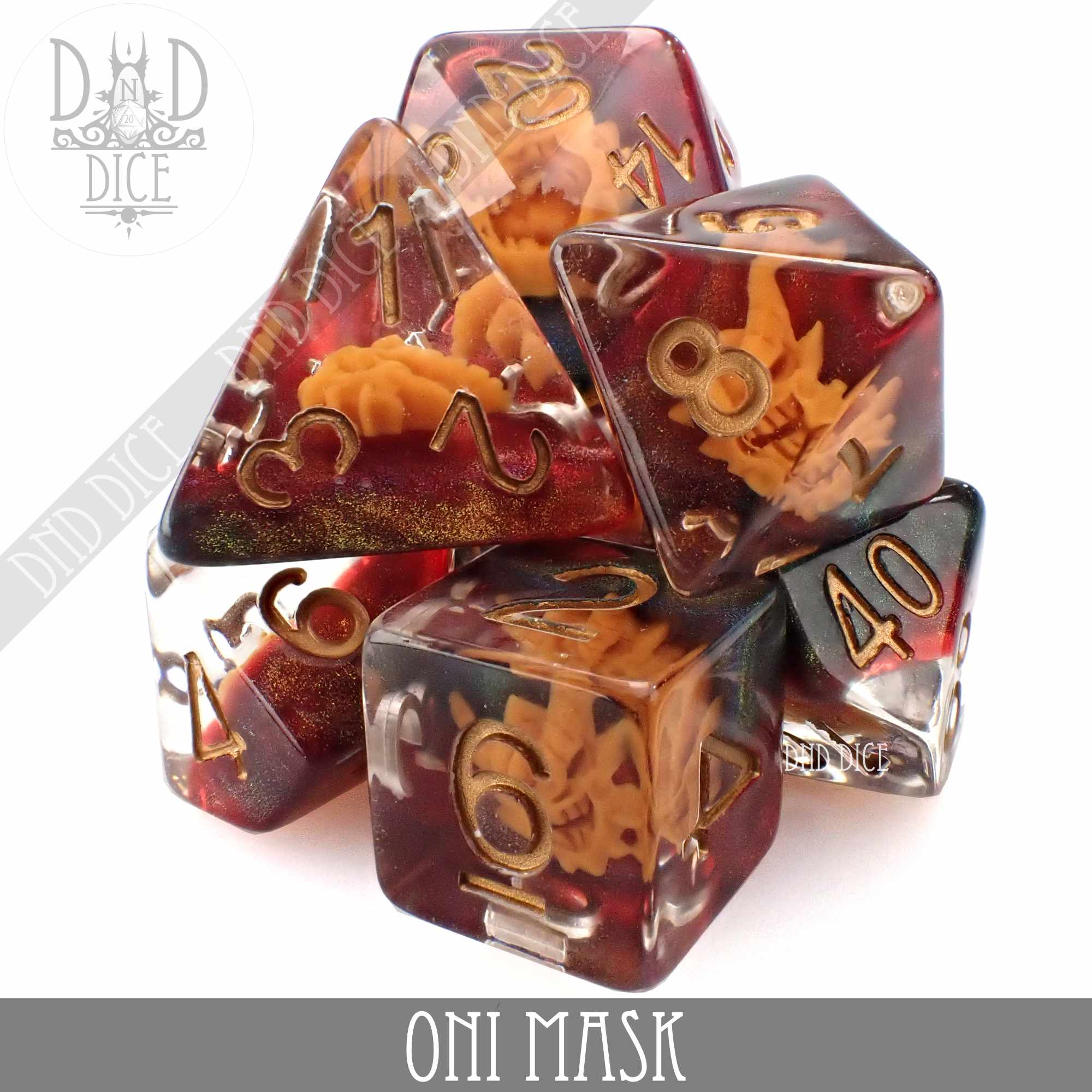 Oni Mask Dice Set - Bards & Cards