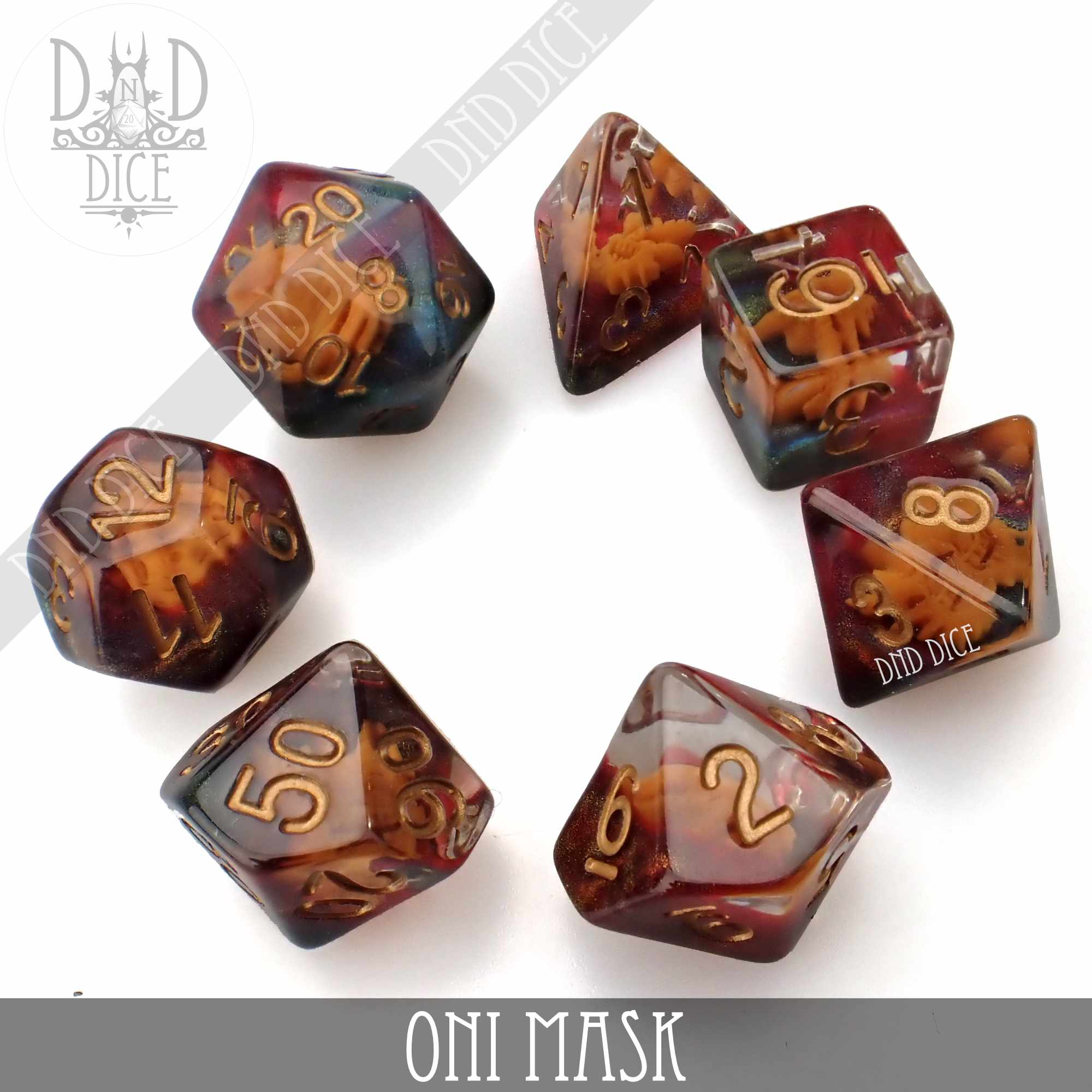 Oni Mask Dice Set - Bards & Cards