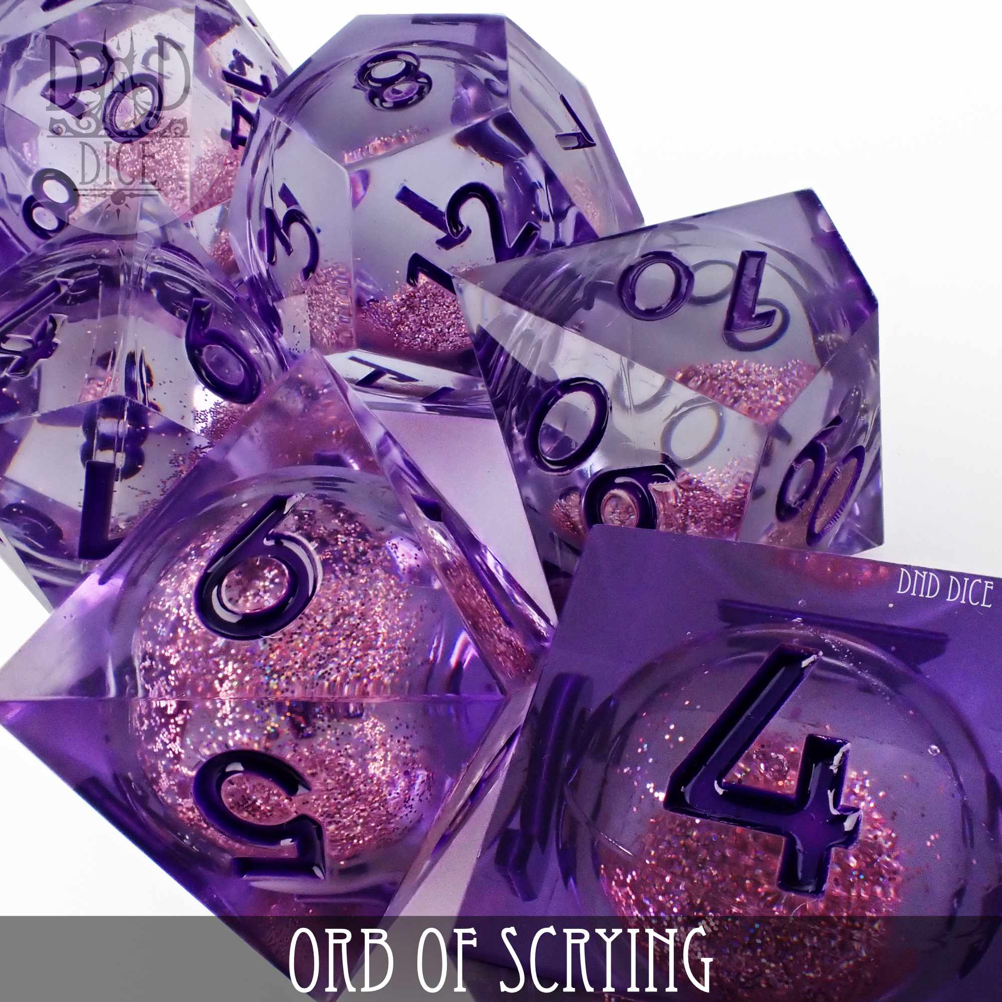 Orb of Scrying Liquid Core Dice Set - Bards & Cards