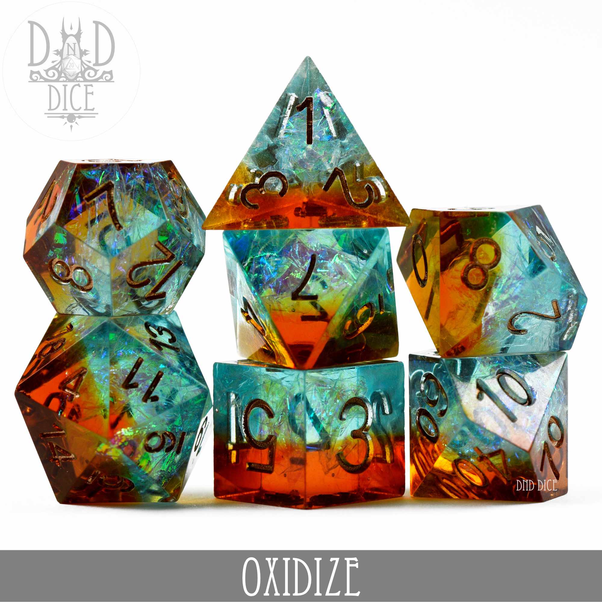 Oxidize Handmade Dice Set - Bards & Cards