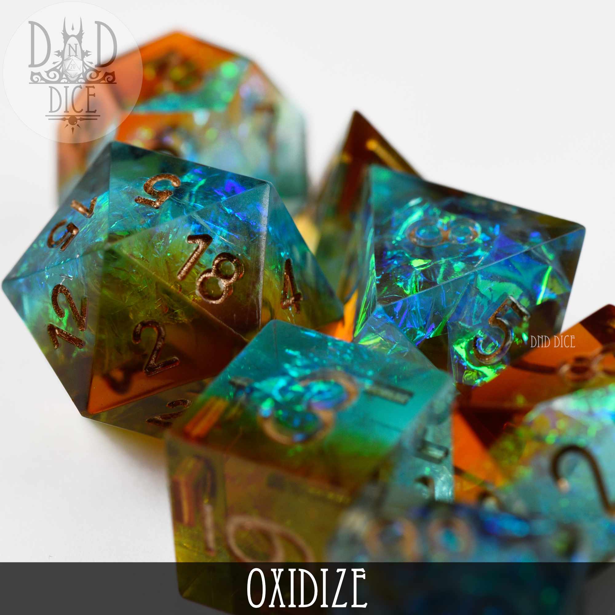 Oxidize Handmade Dice Set - Bards & Cards