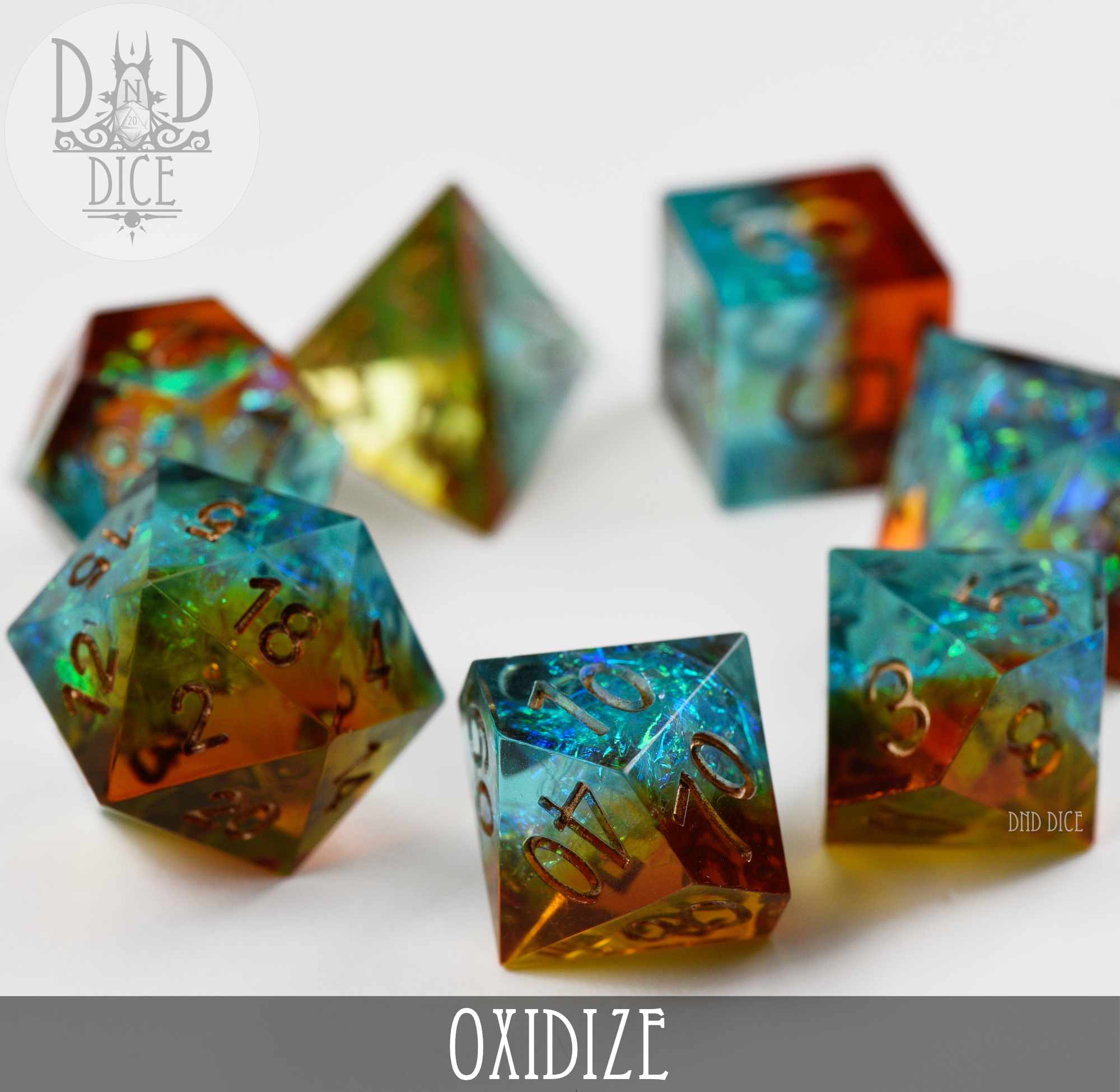 Oxidize Handmade Dice Set - Bards & Cards