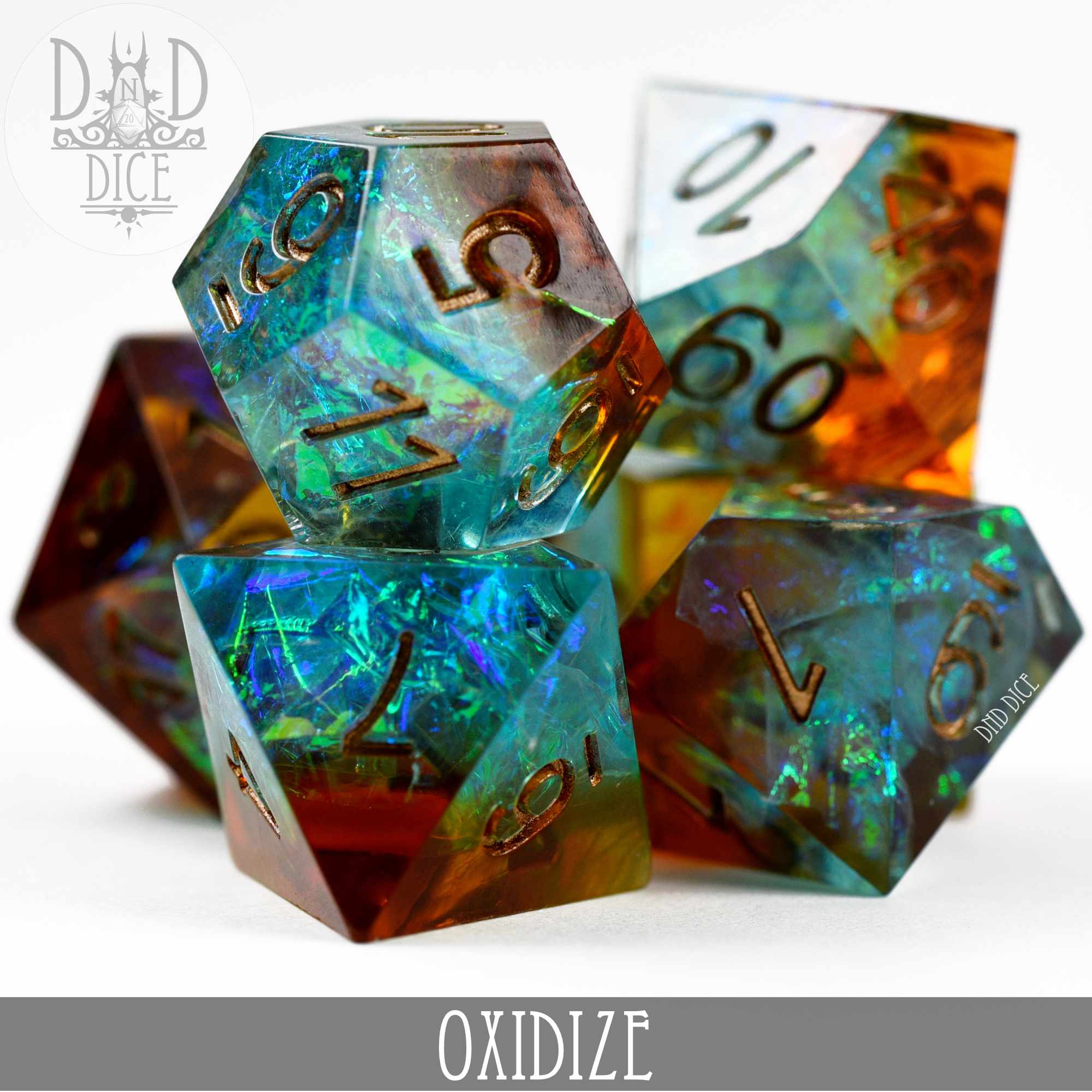 Oxidize Handmade Dice Set - Bards & Cards