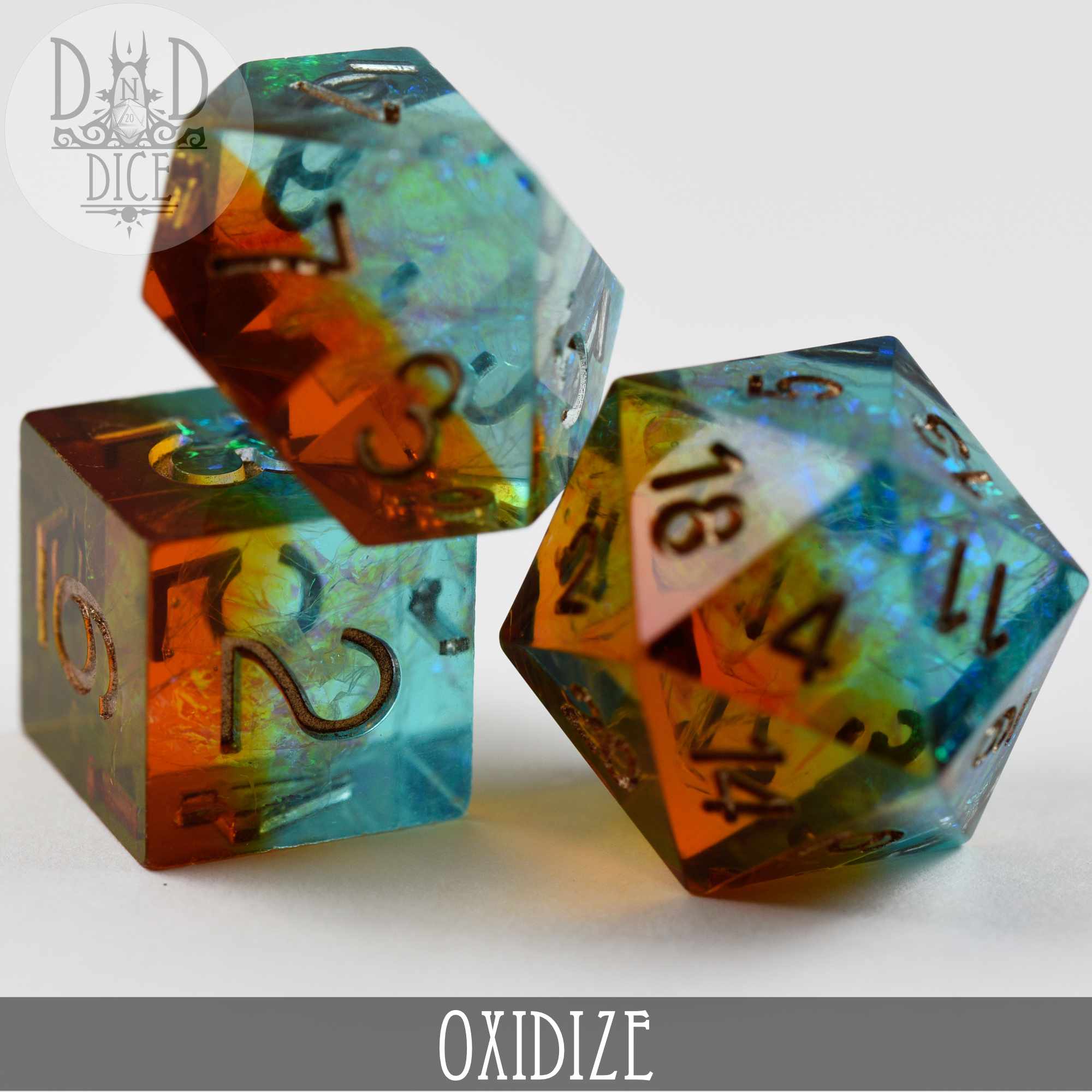 Oxidize Handmade Dice Set - Bards & Cards