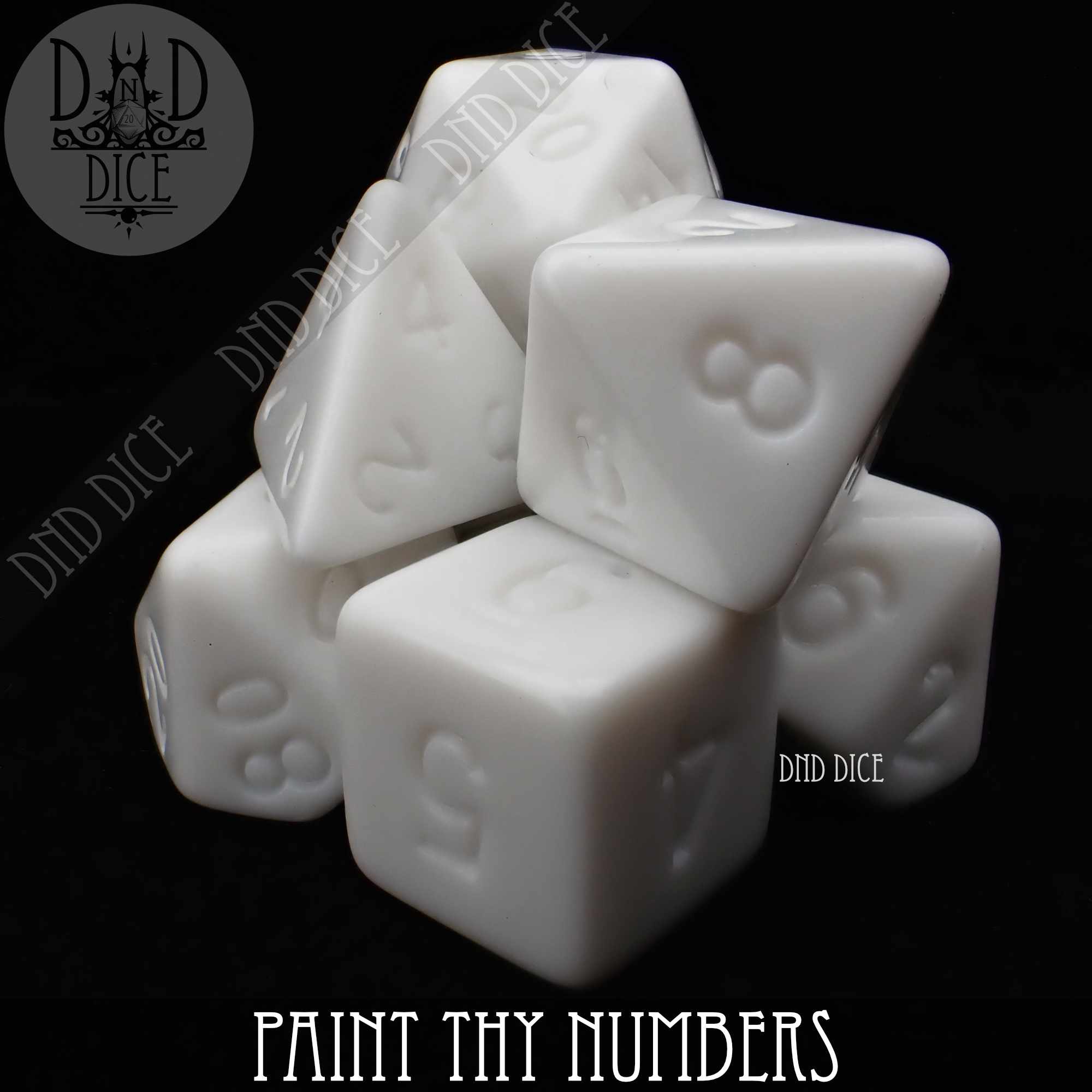 Paint Thy Numbers Dice Set - Bards & Cards