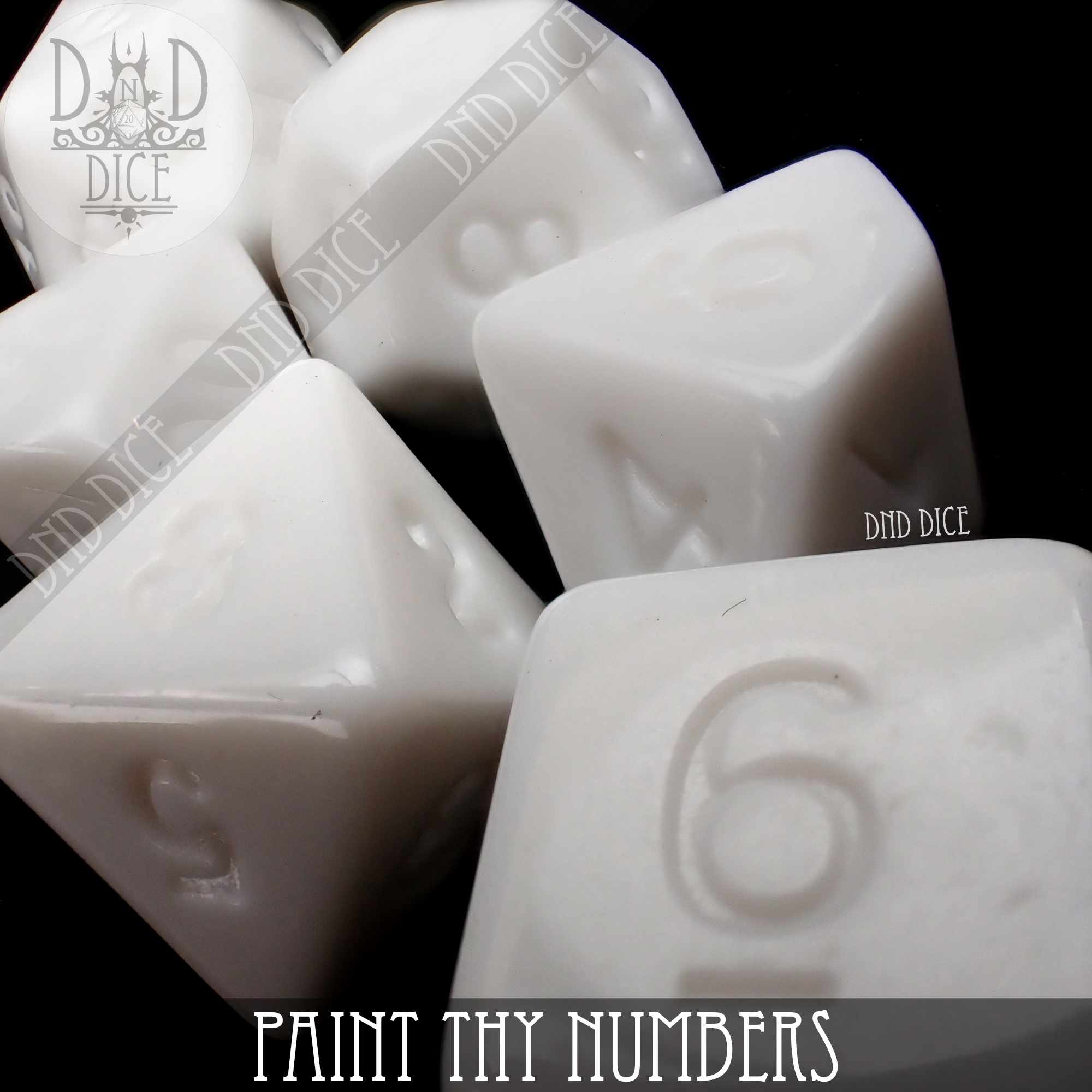 Paint Thy Numbers Dice Set - Bards & Cards