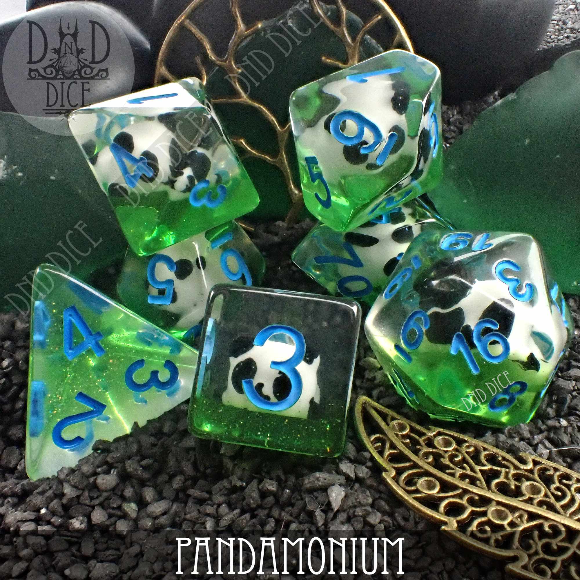 Pandamonium Dice Set - Bards & Cards