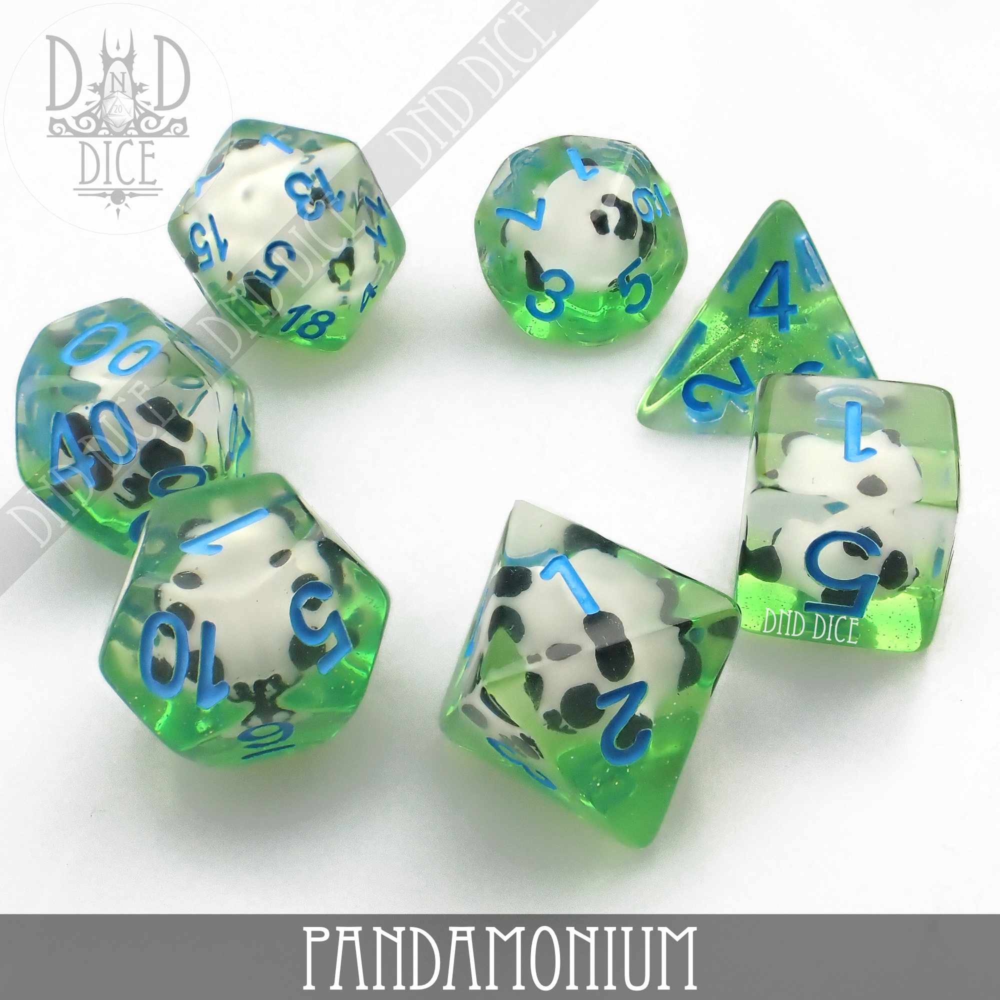 Pandamonium Dice Set - Bards & Cards