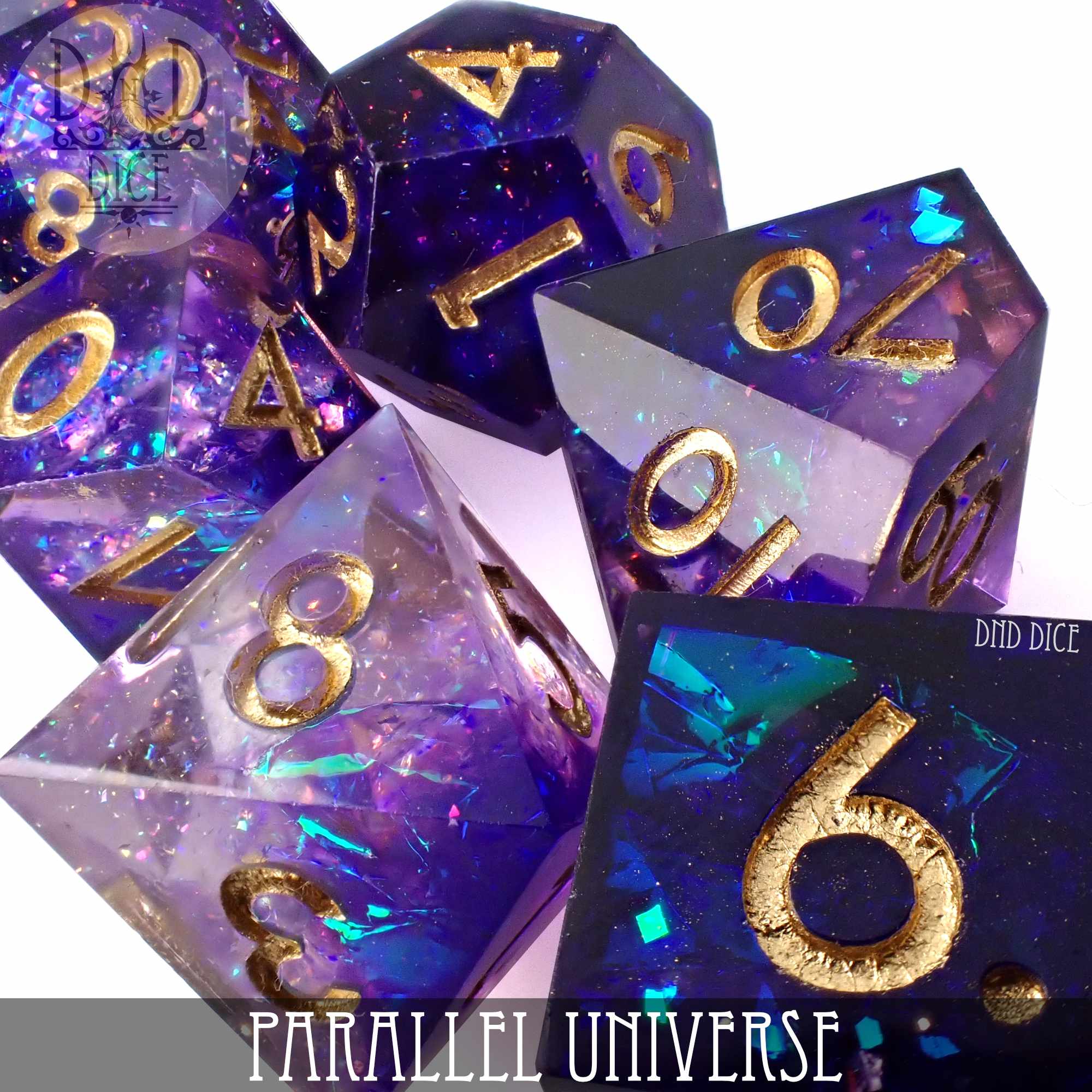 Parallel Universe Handmade Dice Set - Bards & Cards