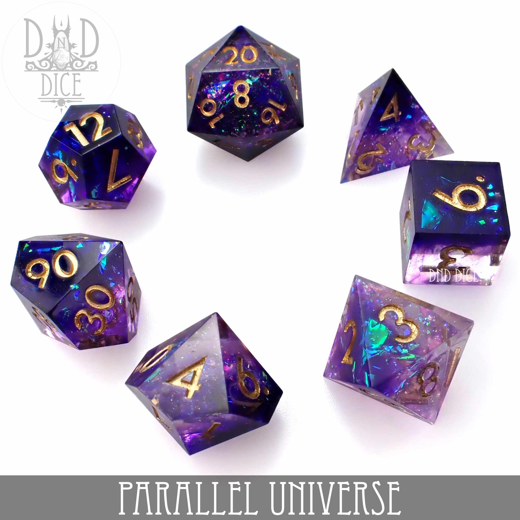 Parallel Universe Handmade Dice Set - Bards & Cards