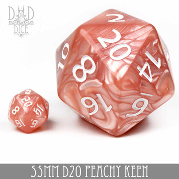 55mm D20 - Peachy Keen - Bards & Cards