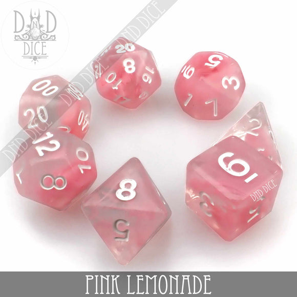 Pink Lemonade Dice Set - Bards & Cards