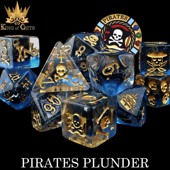 Pirates Plunder 11 Dice Set - Bards & Cards