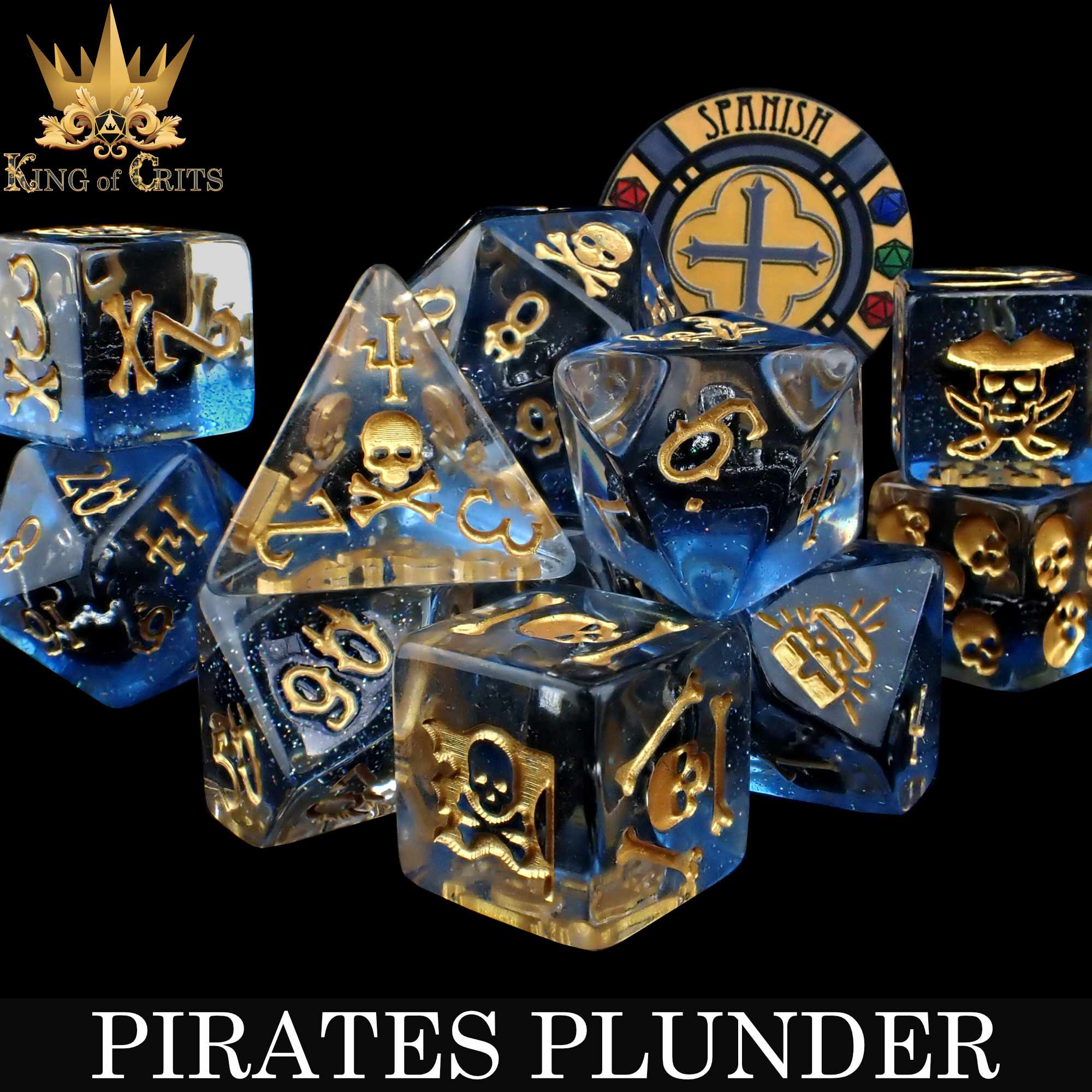 Pirates Plunder 11 Dice Set - Bards & Cards