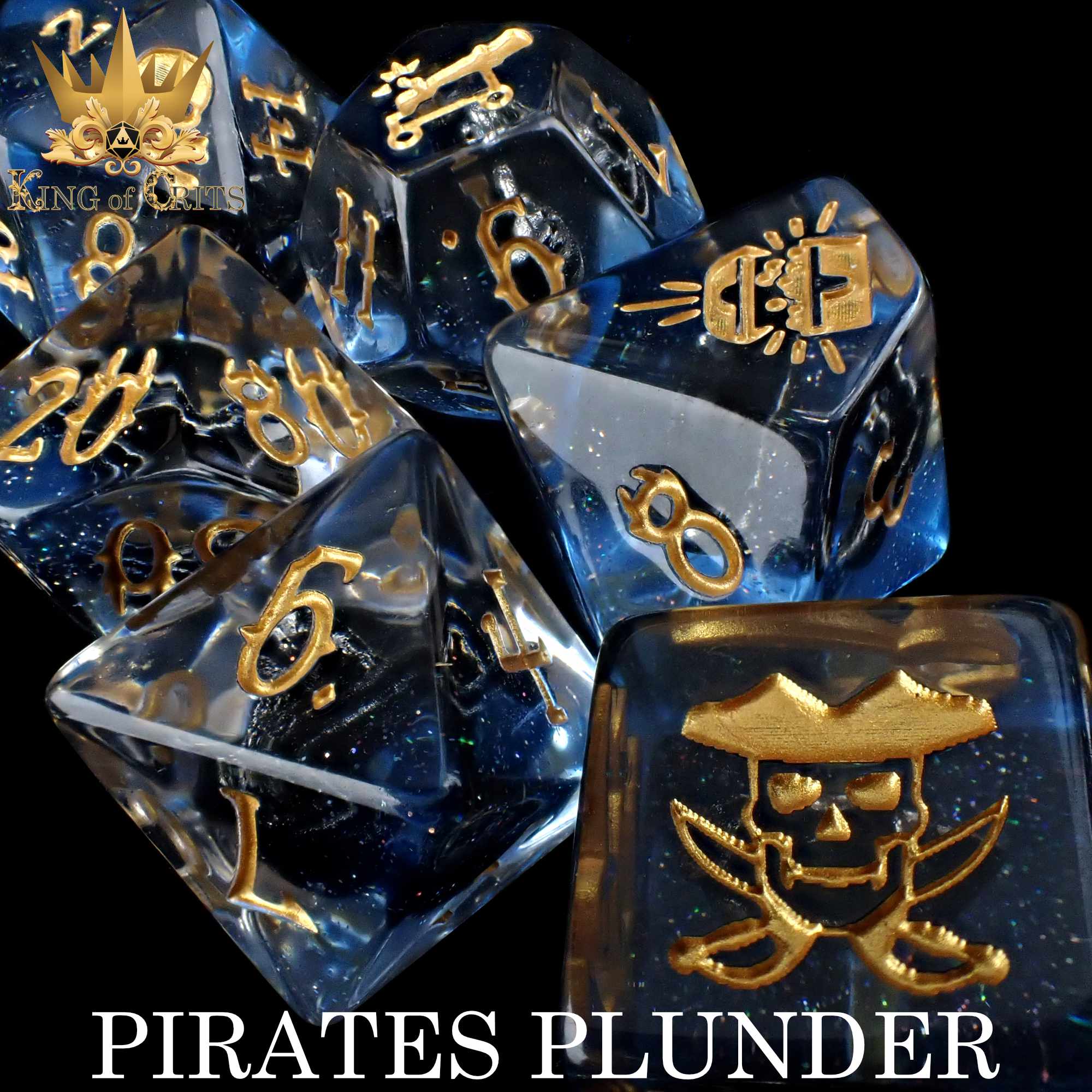 Pirates Plunder 11 Dice Set - Bards & Cards