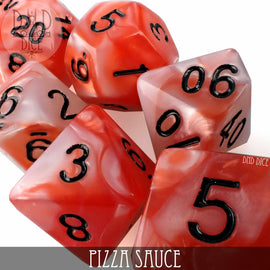 Pizza Sauce Dice Set - Bards & Cards