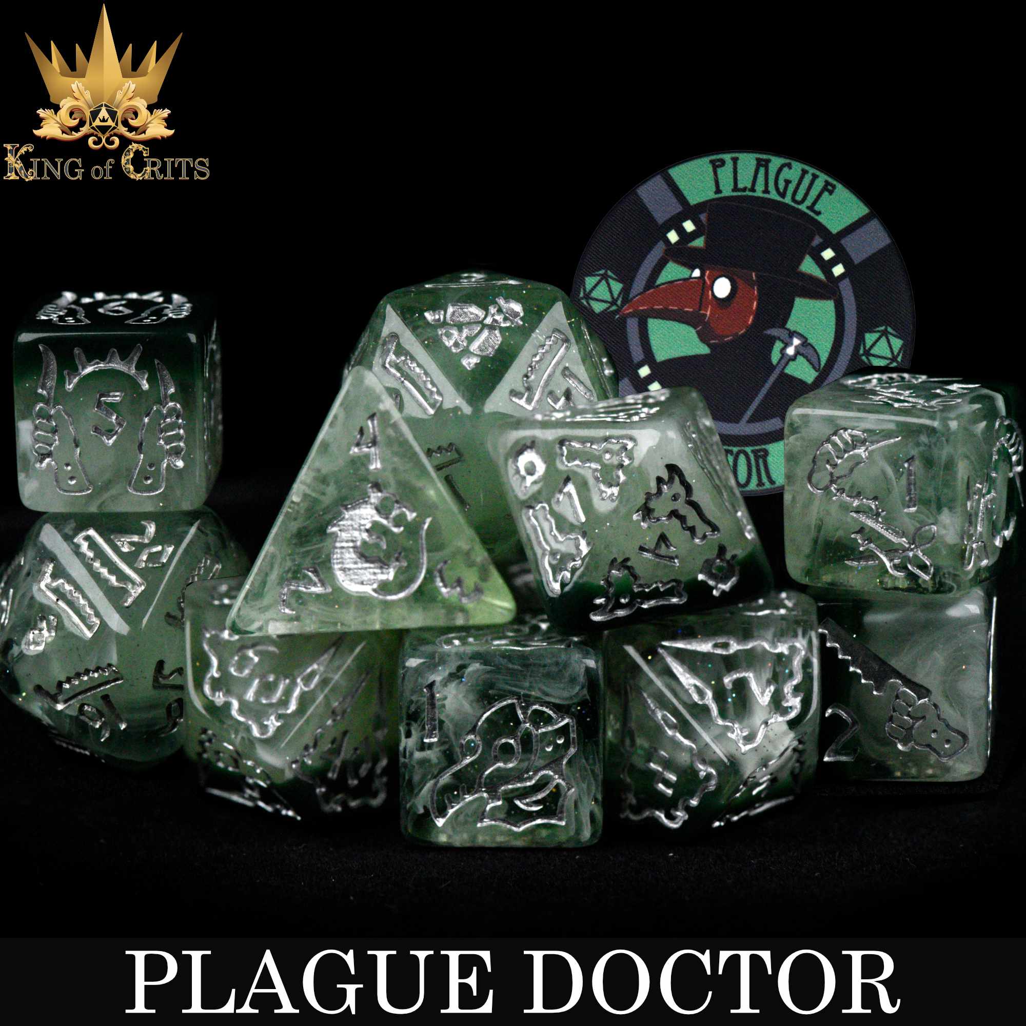 Plague Doctor 11 Dice Set - Bards & Cards