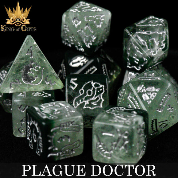 Plague Doctor 11 Dice Set - Bards & Cards
