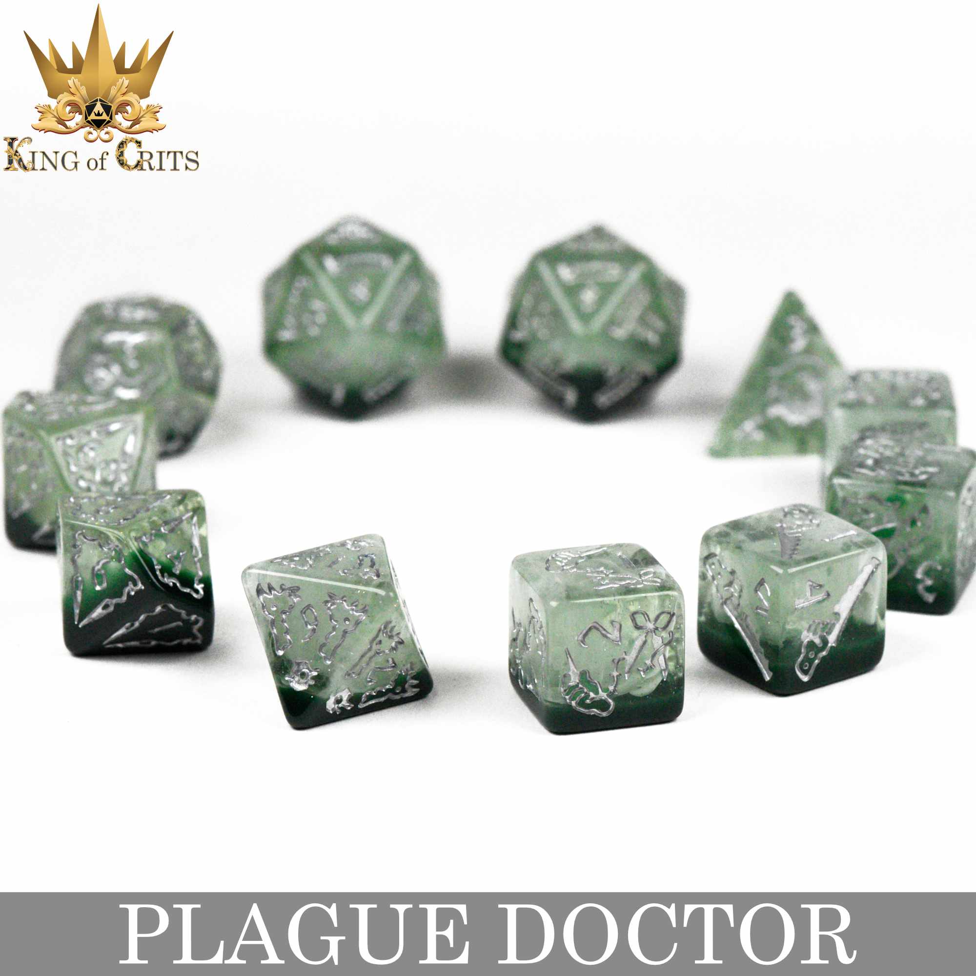 Plague Doctor 11 Dice Set - Bards & Cards