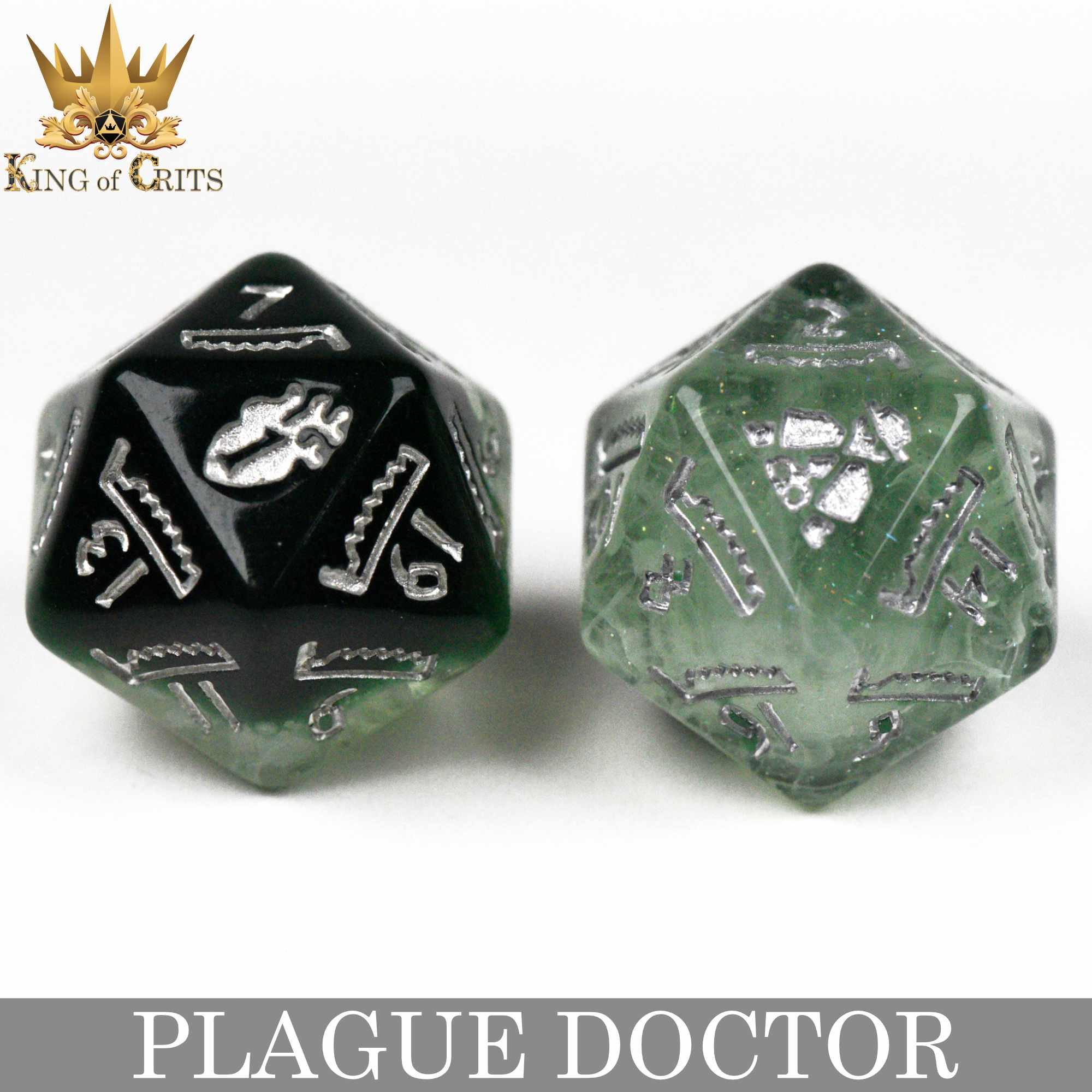 Plague Doctor 11 Dice Set - Bards & Cards