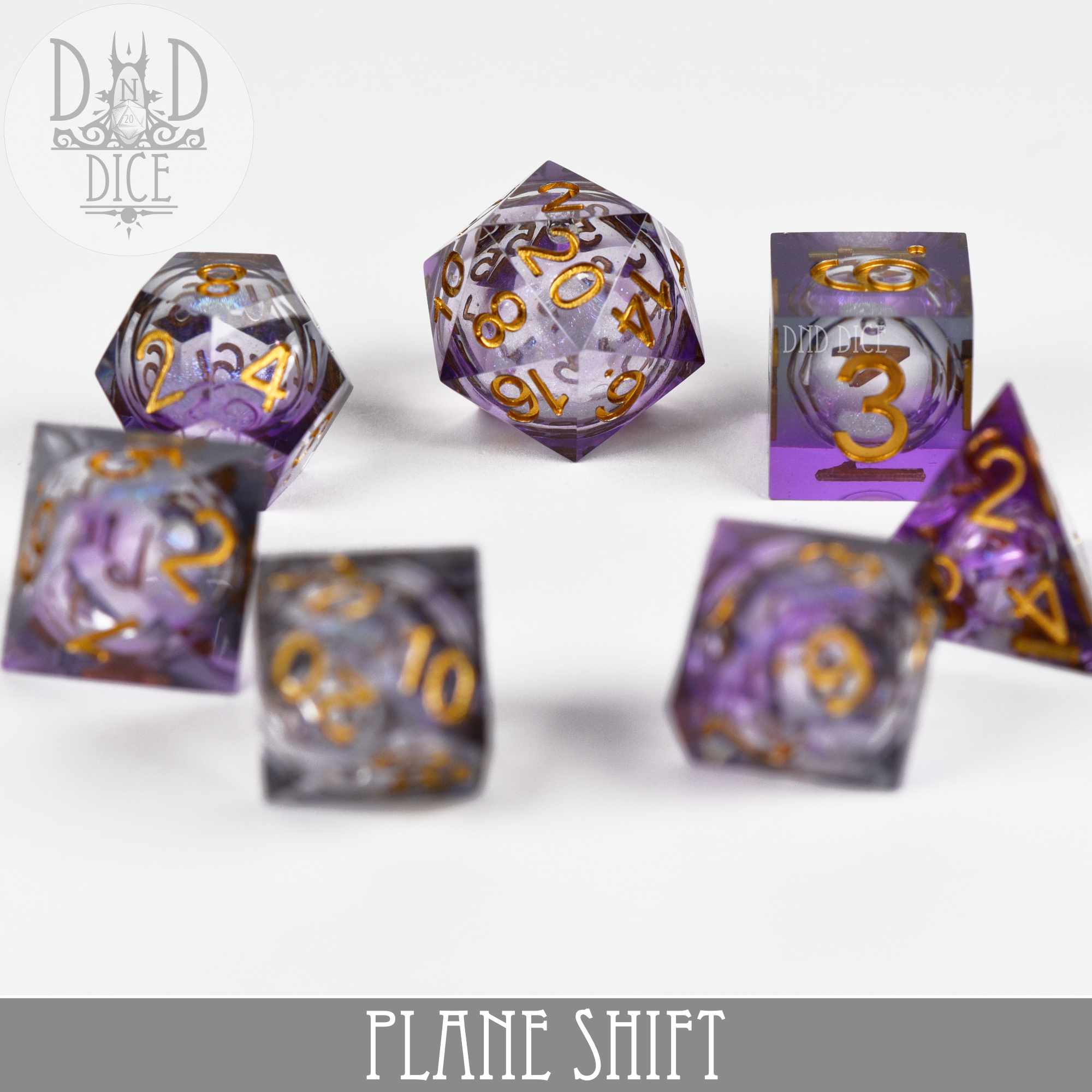 Plane Shift Liquid Core Dice Set - Bards & Cards