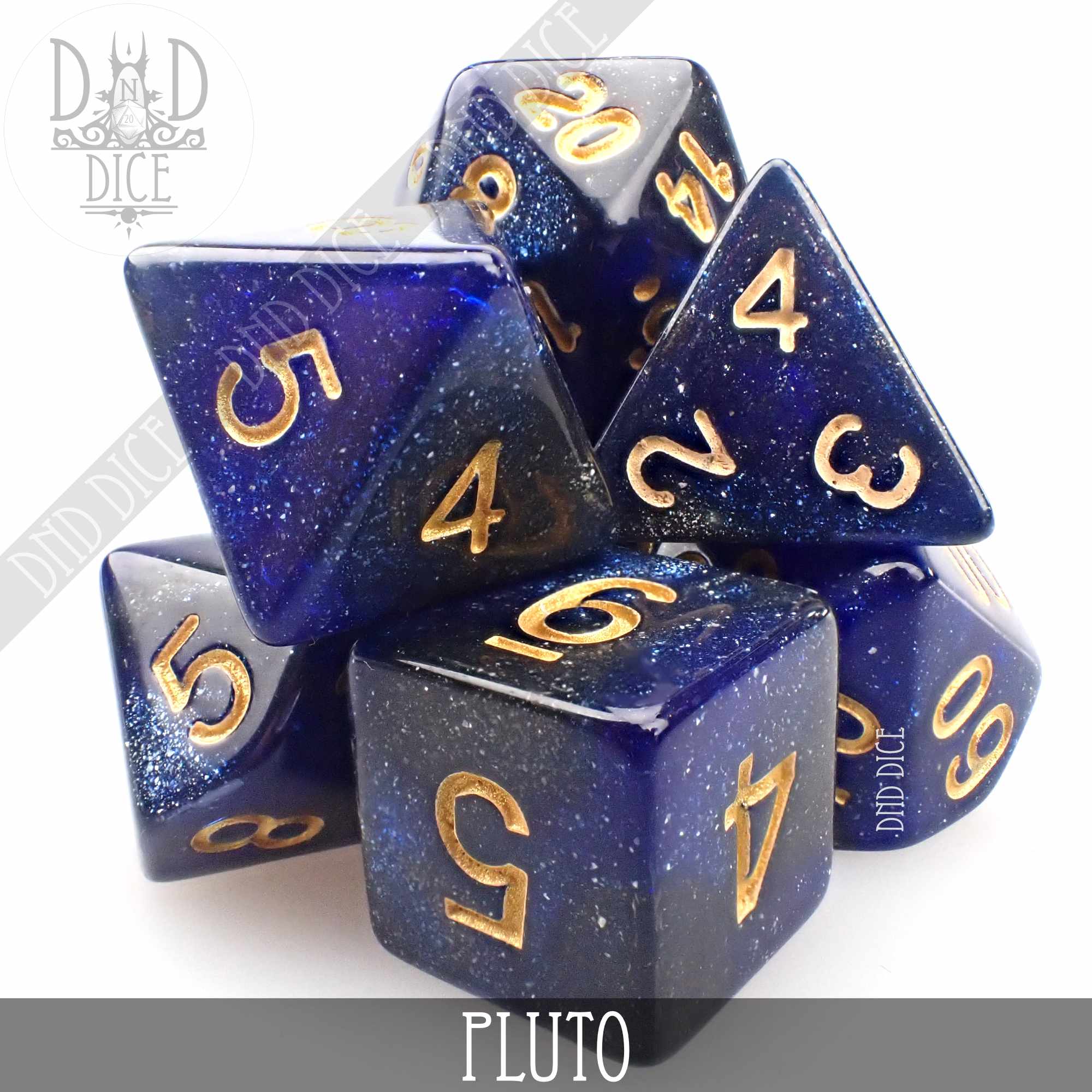 Pluto Galaxy Dice Set - Bards & Cards