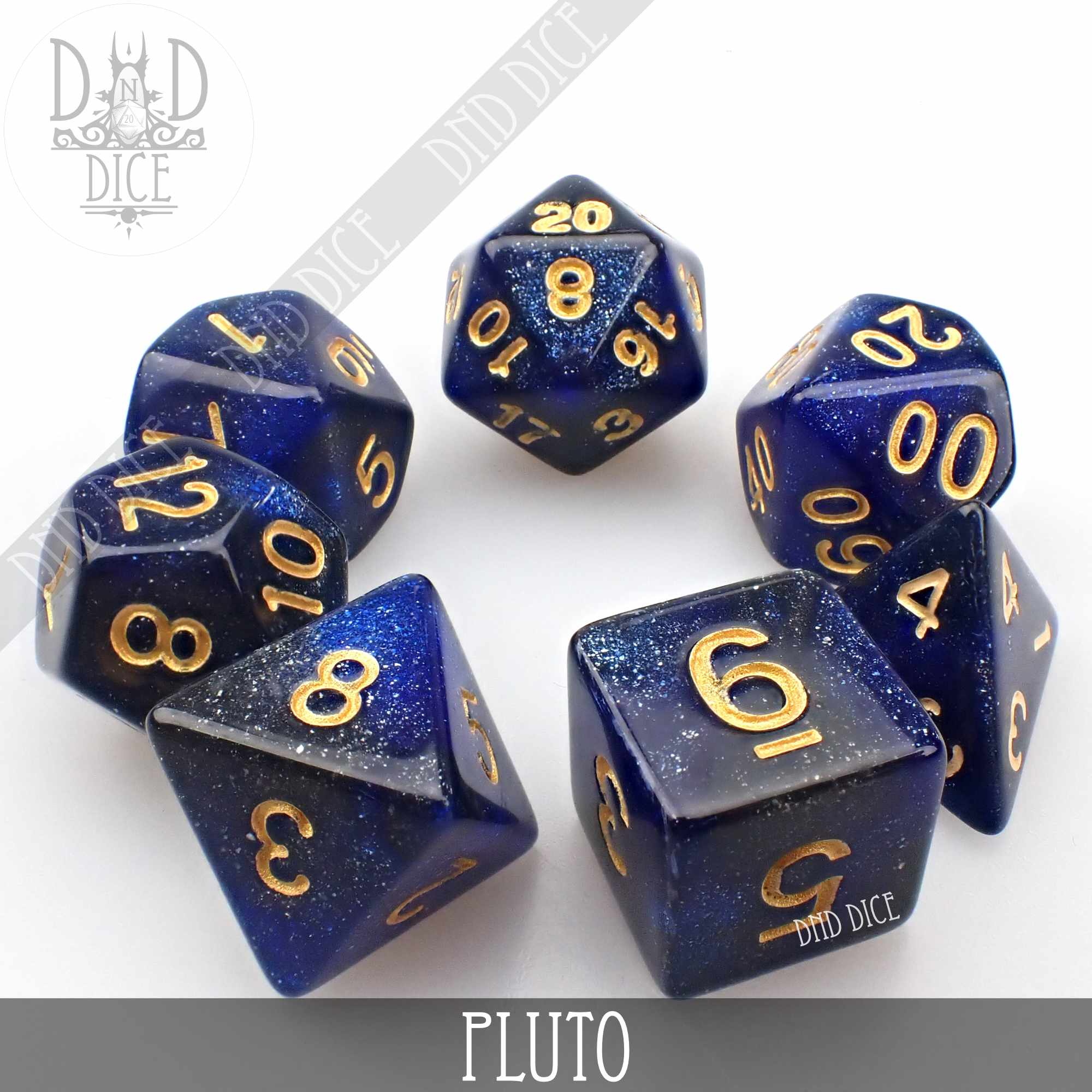 Pluto Galaxy Dice Set - Bards & Cards