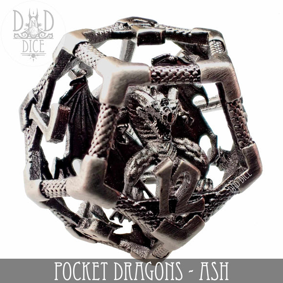 Pocket Dragons Ash - Metal Dice Set (Gift Box) - Bards & Cards