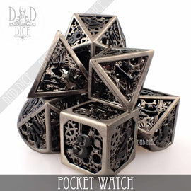 Pocket Watch Metal Dice Set (Gift Box) - Bards & Cards