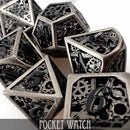 Pocket Watch Metal Dice Set (Gift Box) - Bards & Cards