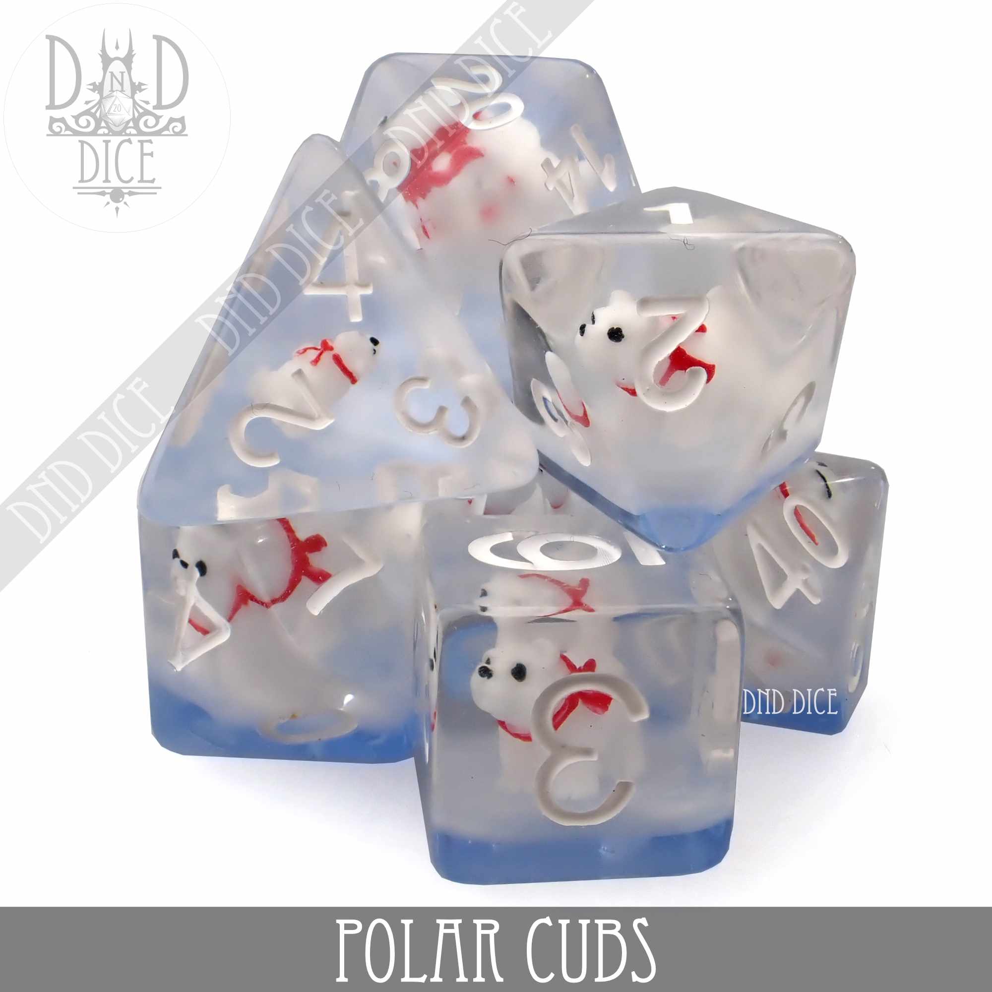 Polar Cubs Dice Set - Bards & Cards