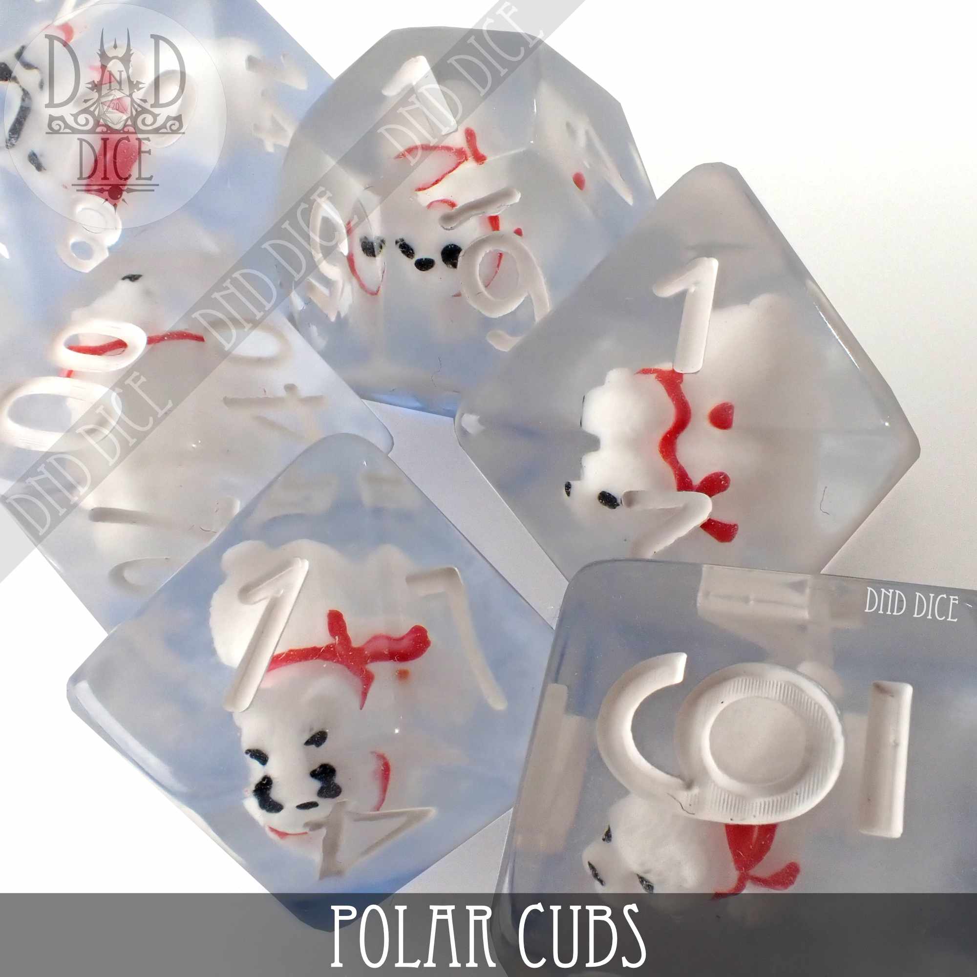 Polar Cubs Dice Set - Bards & Cards