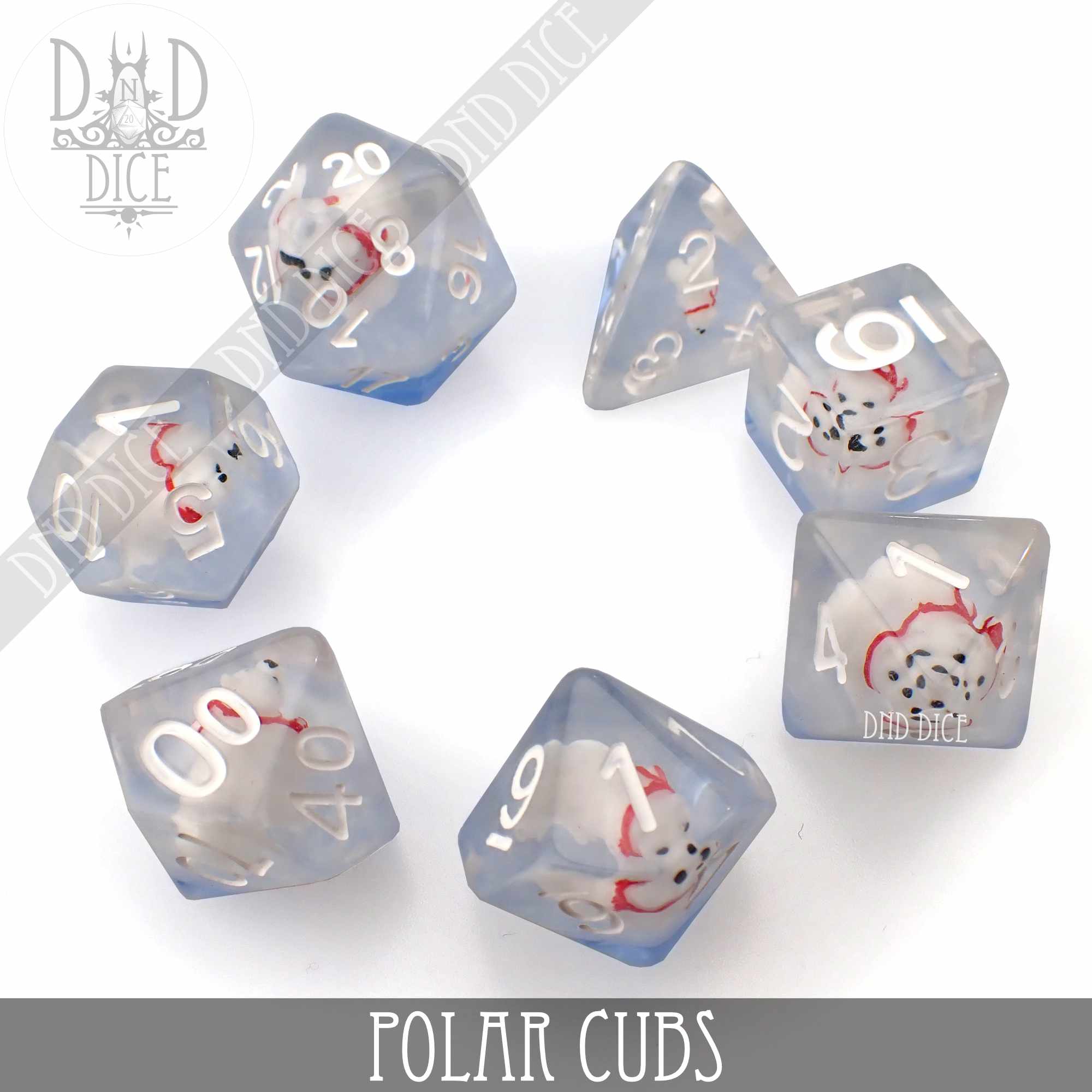 Polar Cubs Dice Set - Bards & Cards