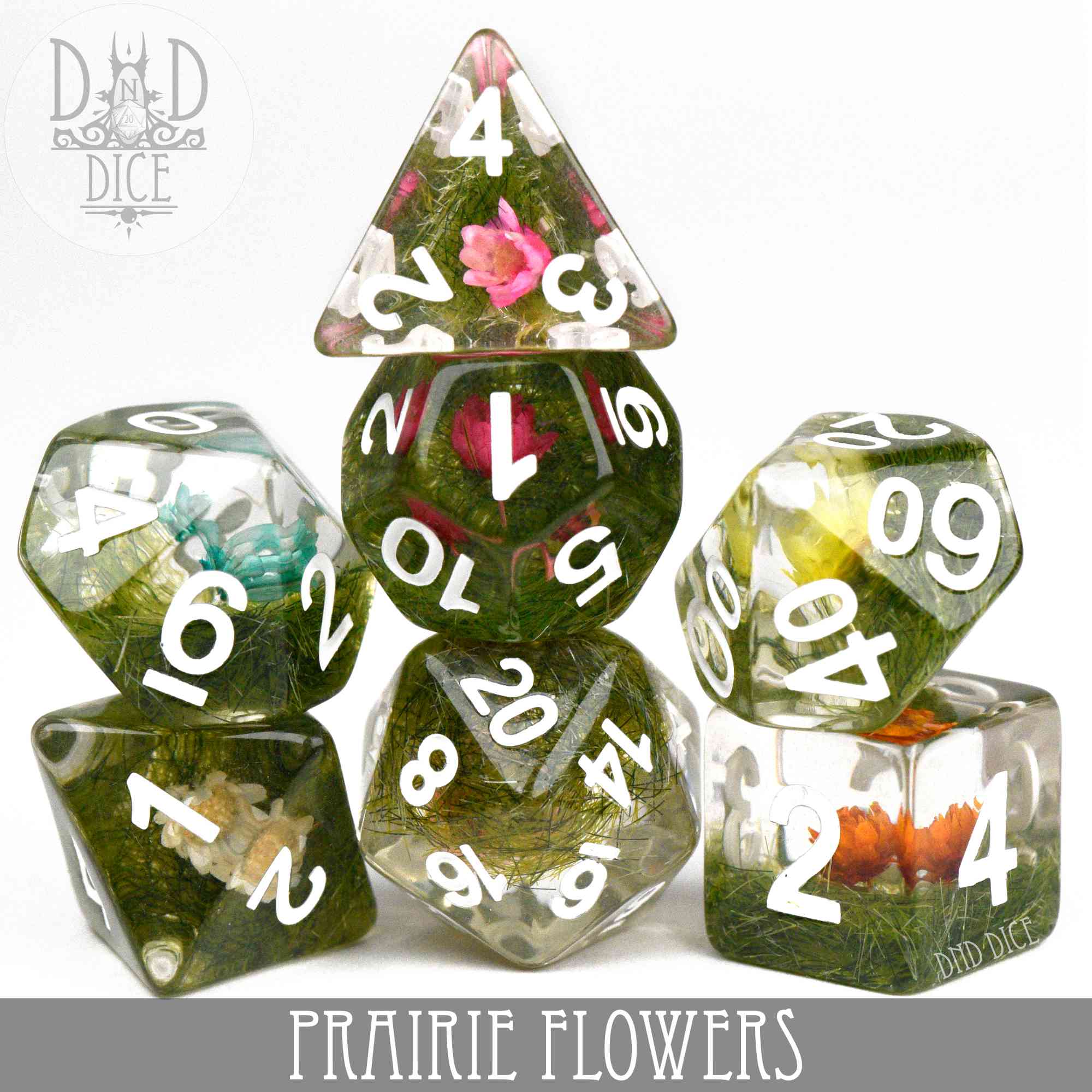 Prairie Flowers Dice Set - Bards & Cards