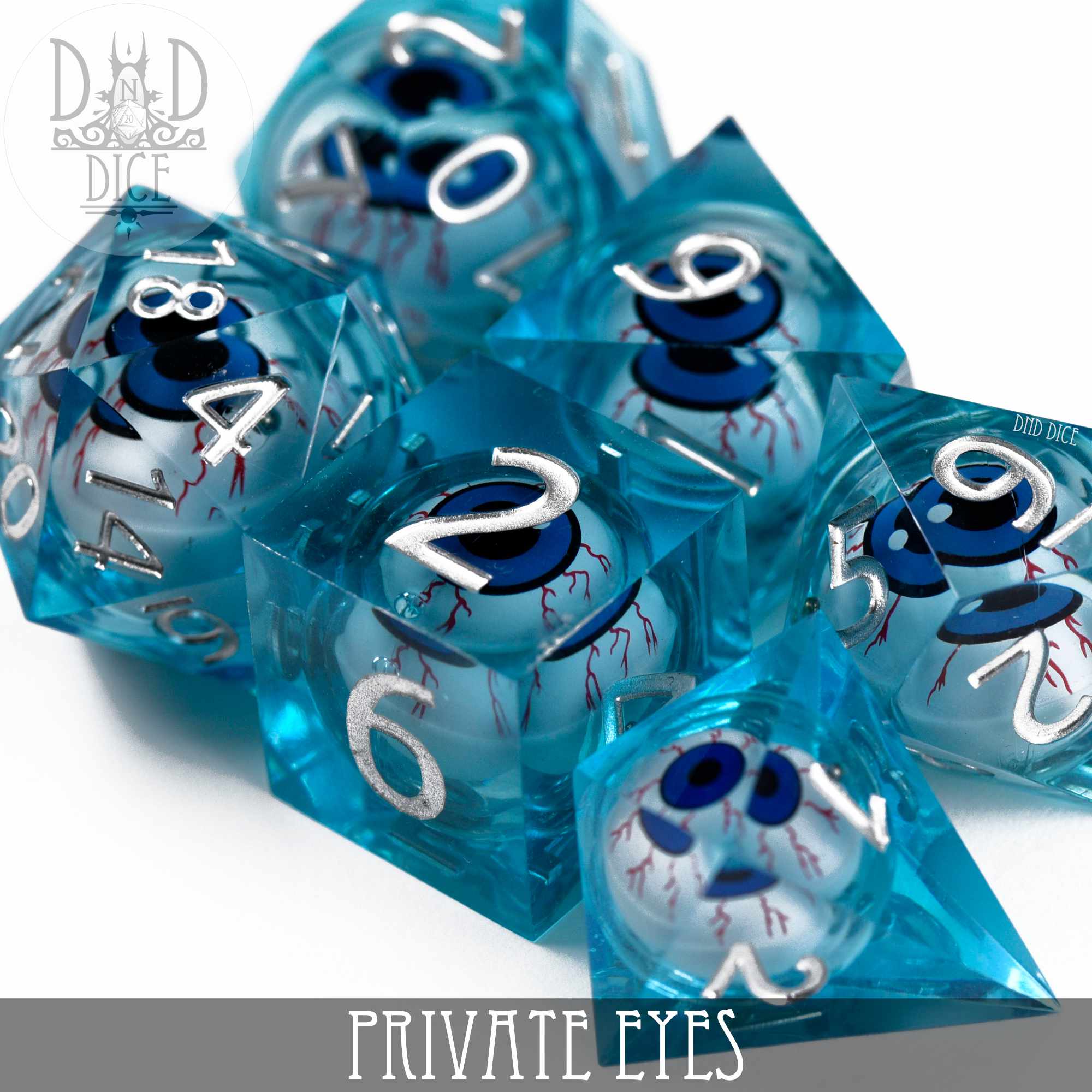 Private Eyes Liquid Core Dice Set - Bards & Cards