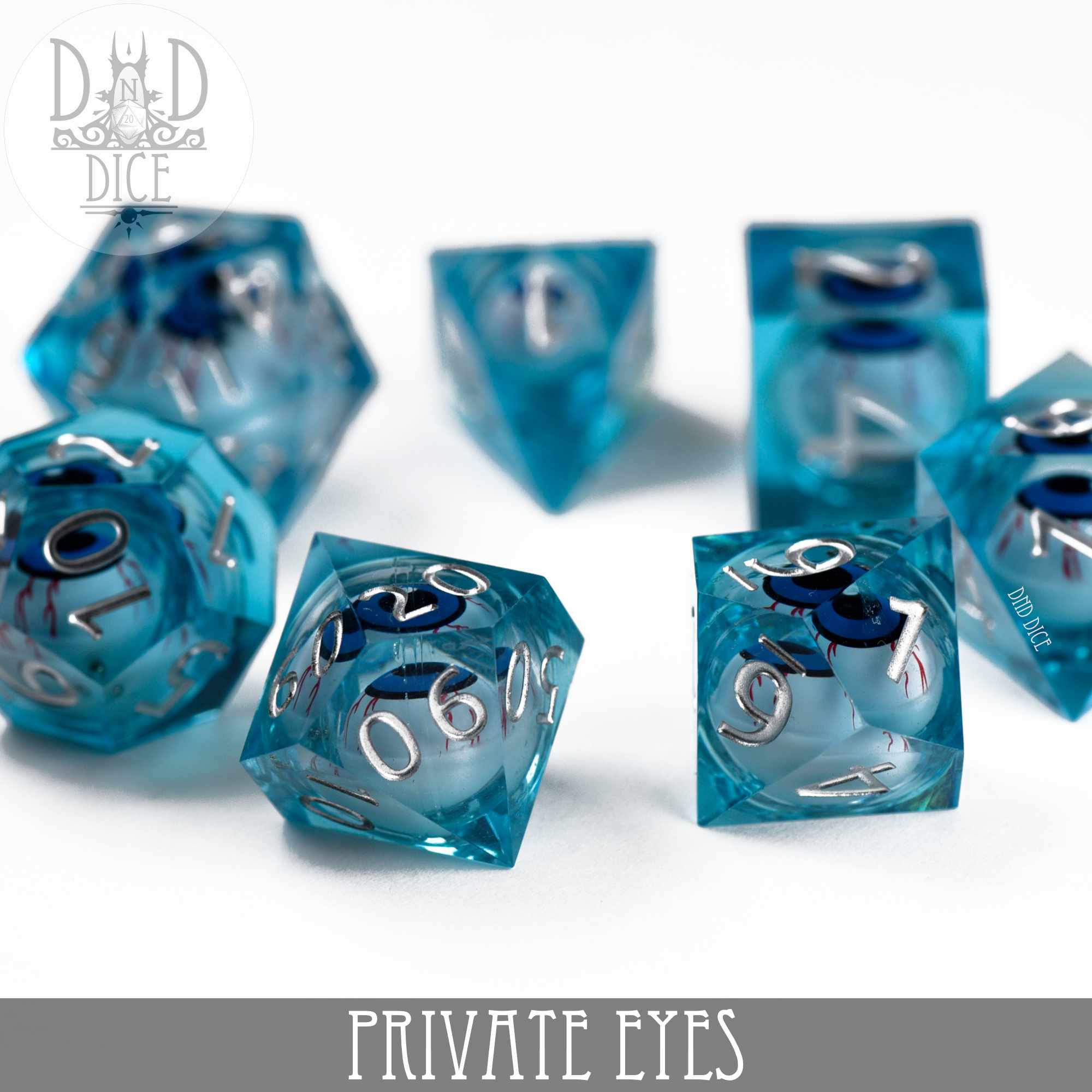 Private Eyes Liquid Core Dice Set - Bards & Cards