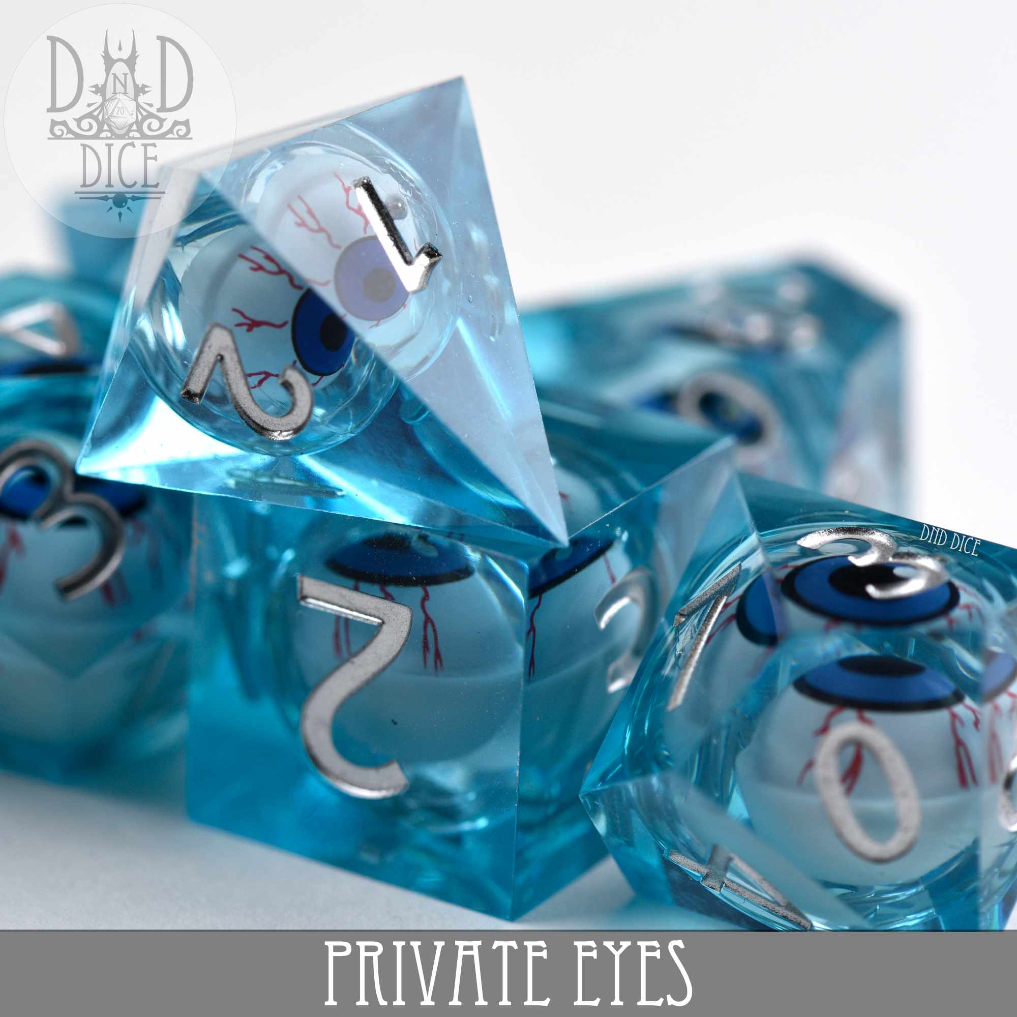 Private Eyes Liquid Core Dice Set - Bards & Cards