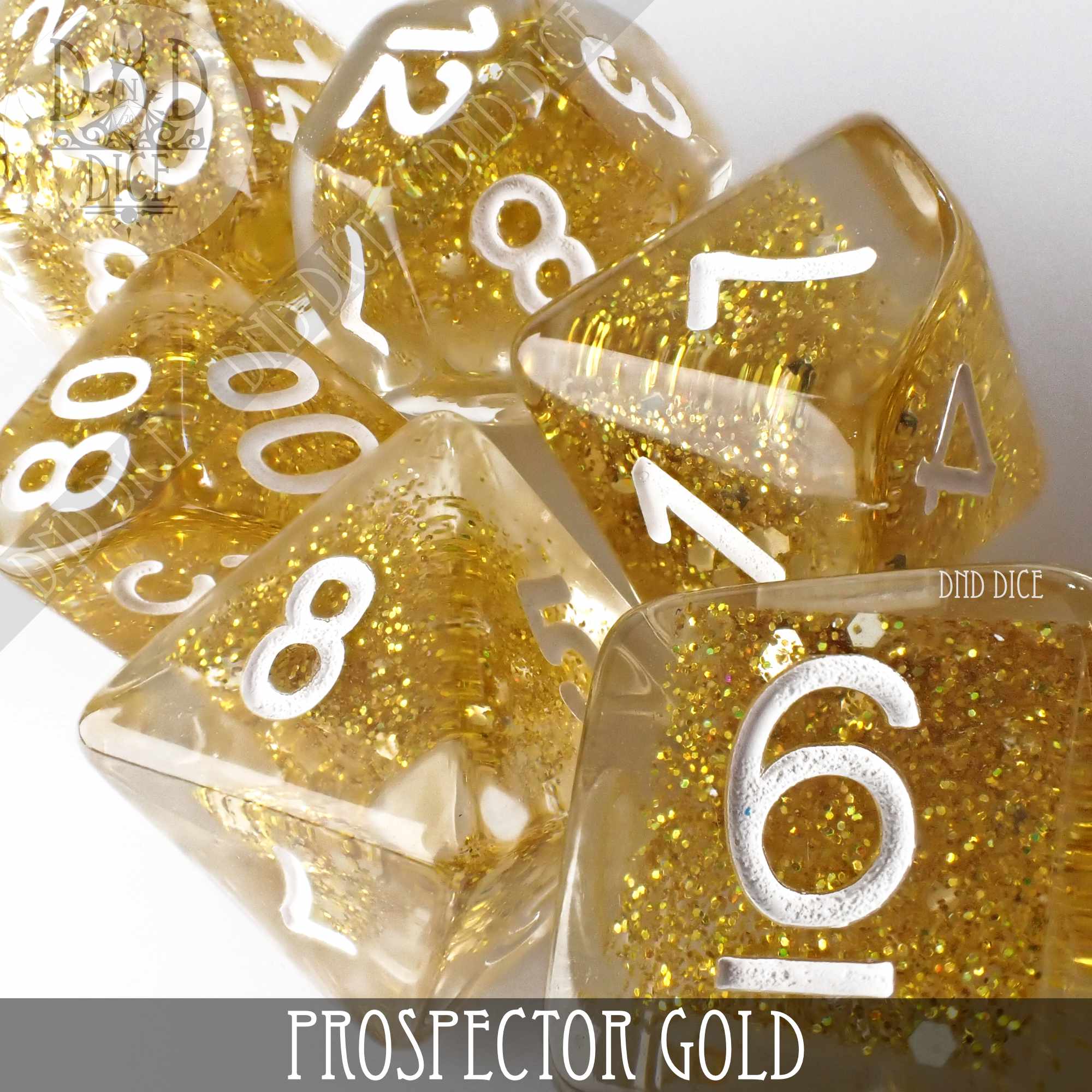 Prospector Gold Dice Set - Bards & Cards