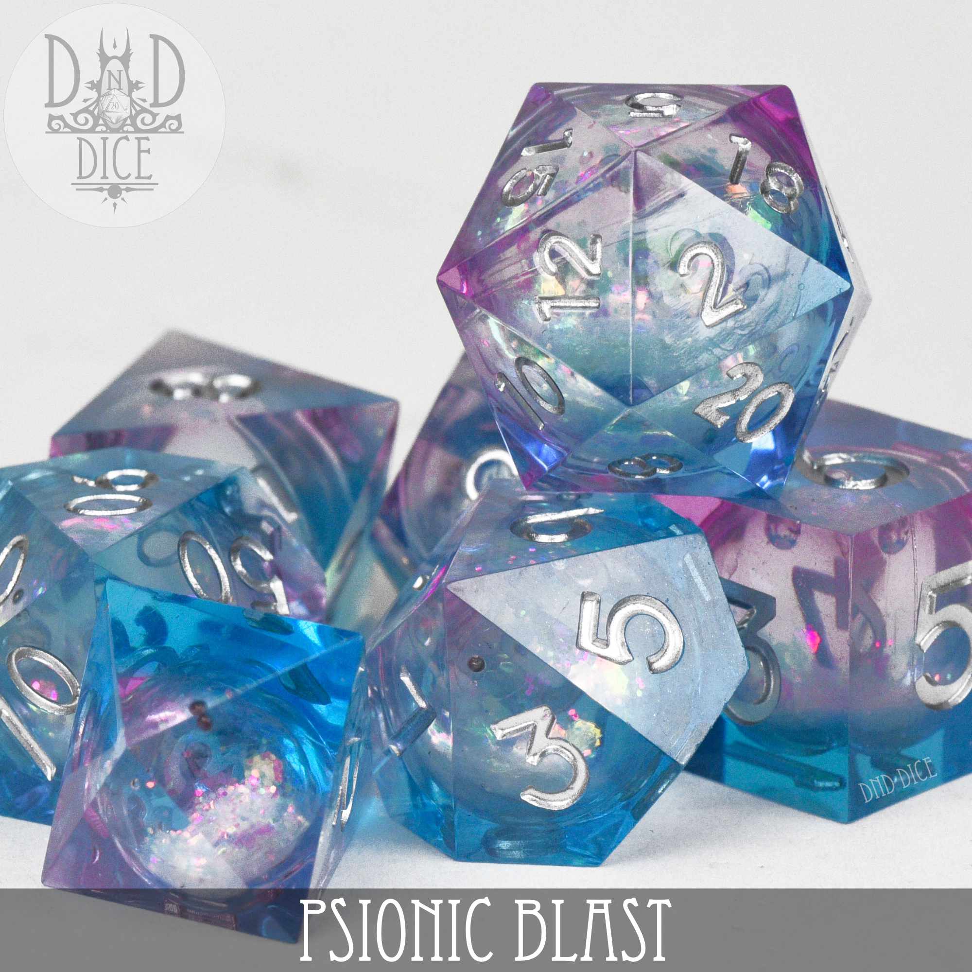 Psionic Blast Liquid Core Dice Set - Bards & Cards