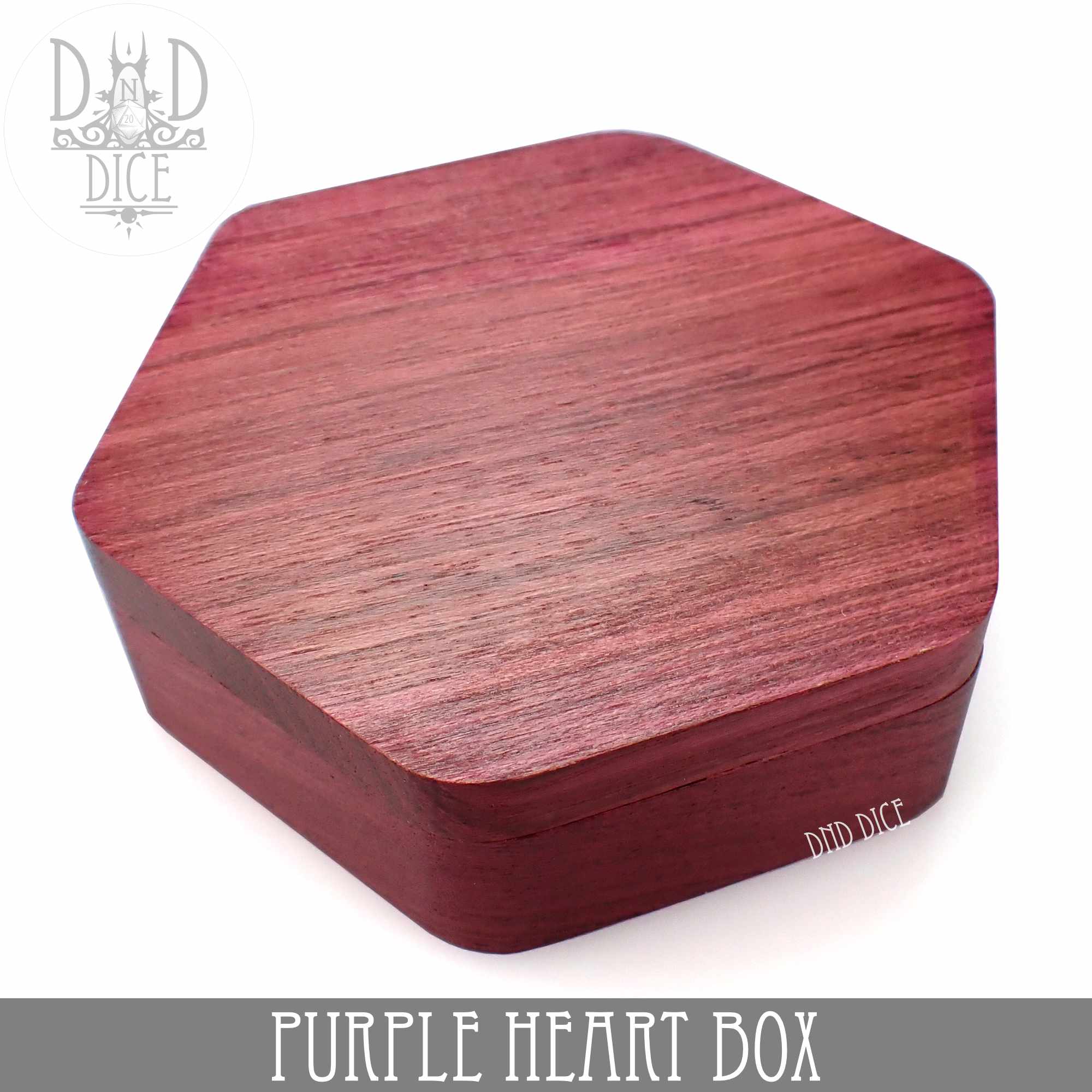 Purple Heart Wood Dice Box - Bards & Cards