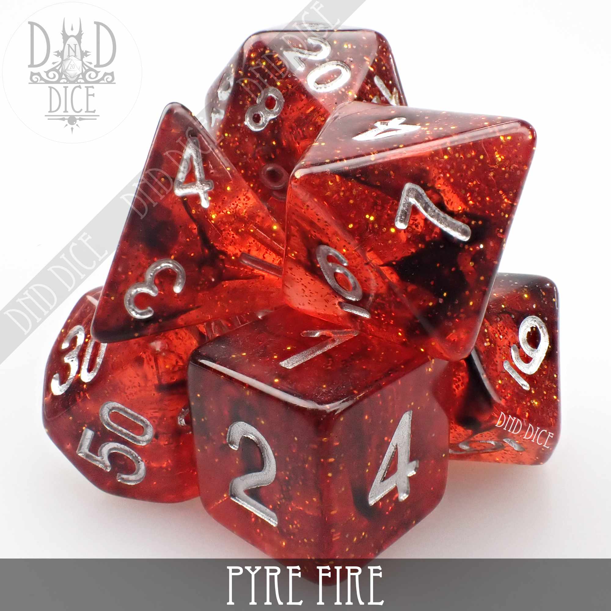 Pyre Fire Dice Set - Bards & Cards