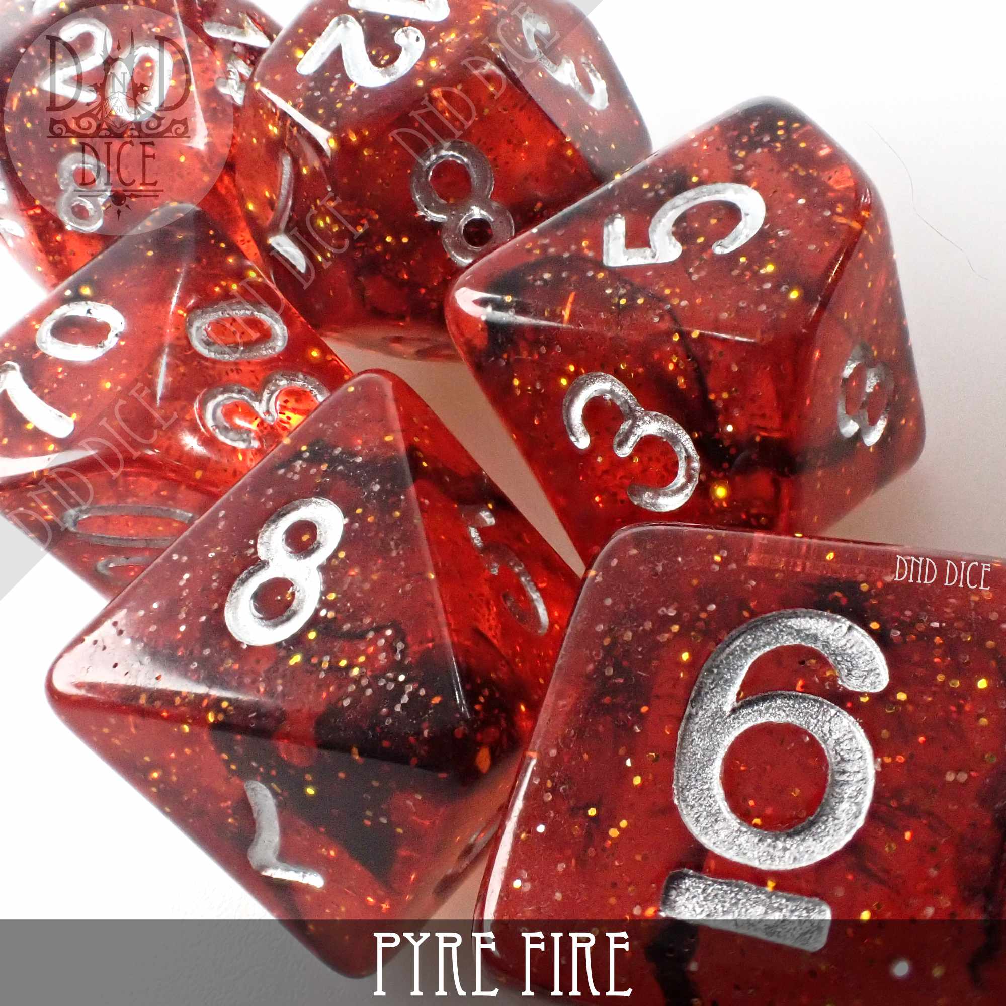 Pyre Fire Dice Set - Bards & Cards