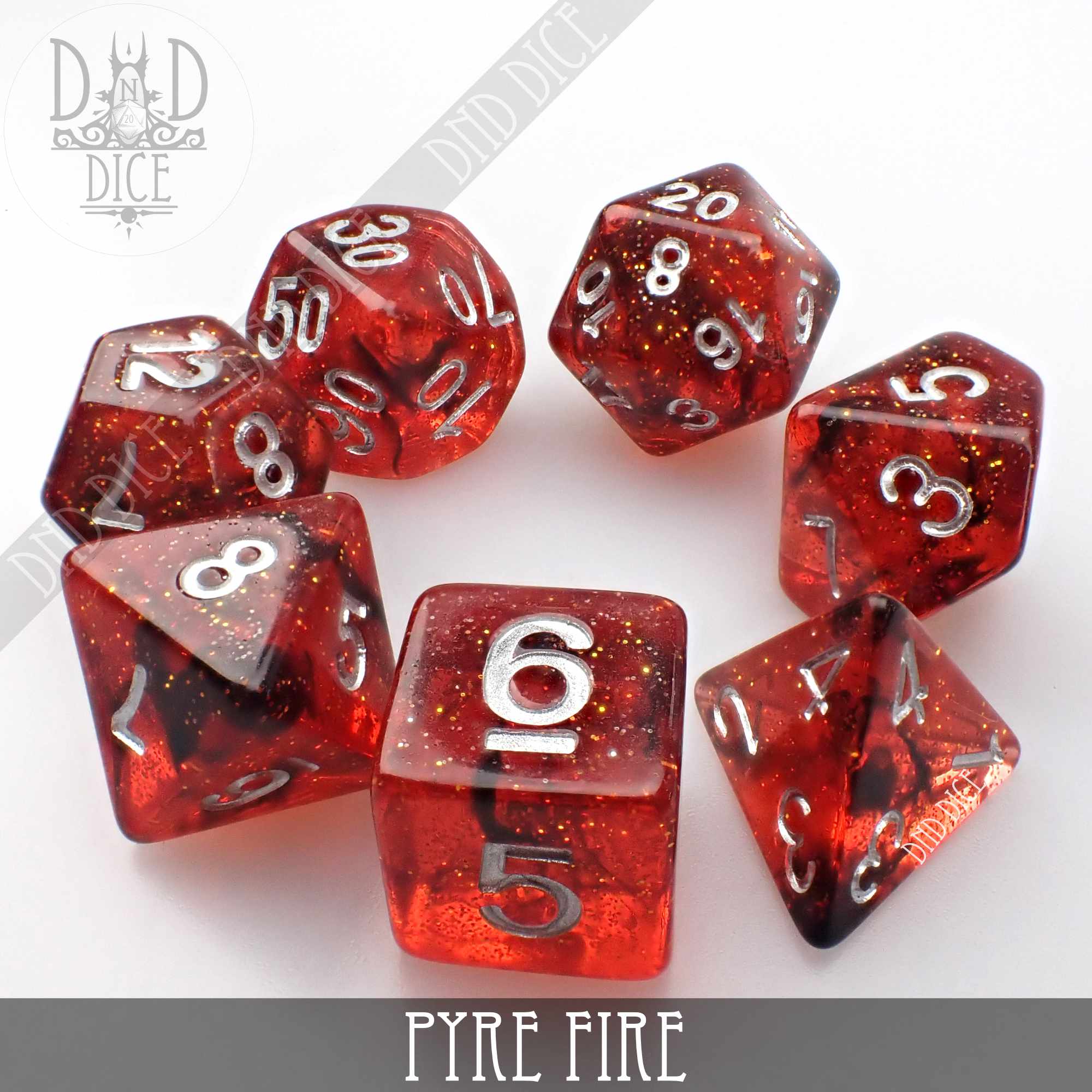 Pyre Fire Dice Set - Bards & Cards