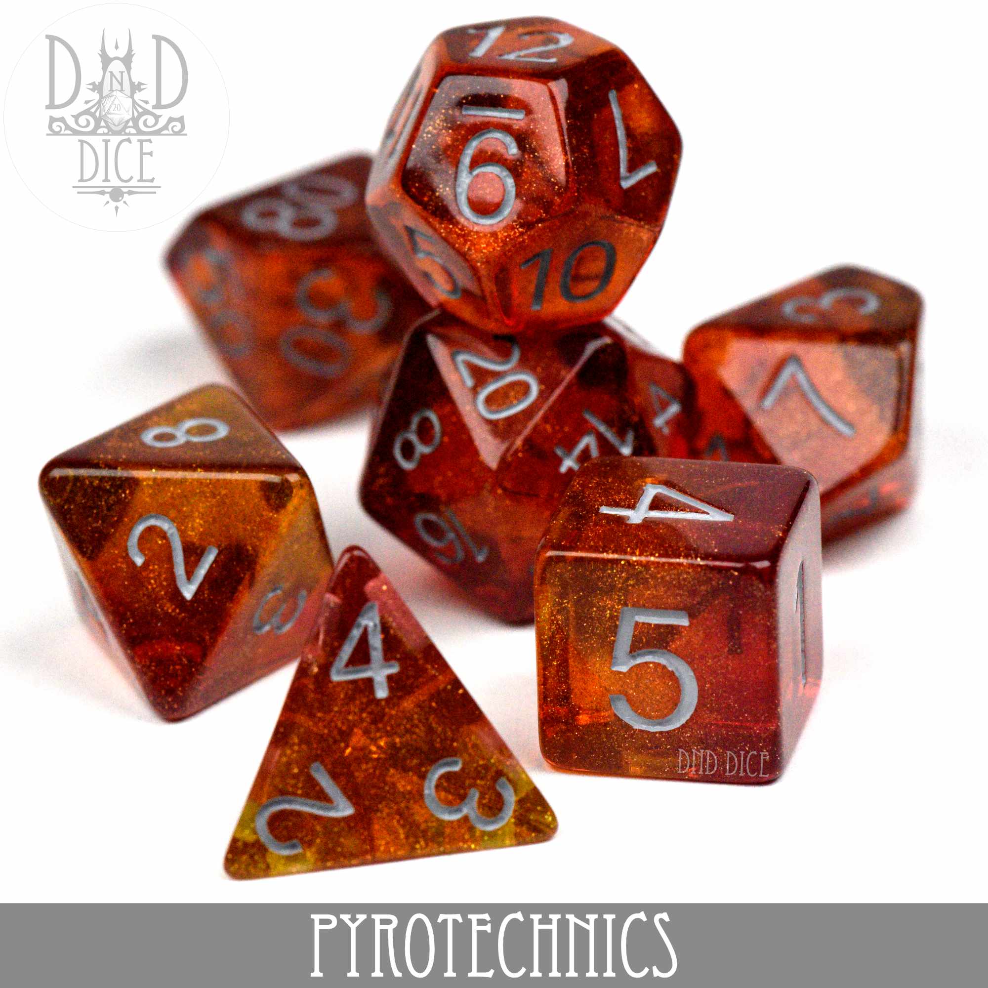 Pyrotechnics Dice Set - Bards & Cards